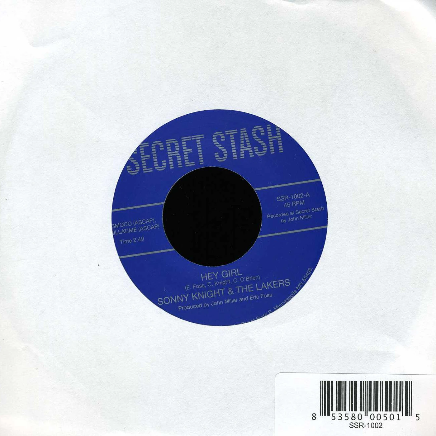 Sonny Knight & The Lakers Hey Girl B/W Sugar Man Vinyl Record