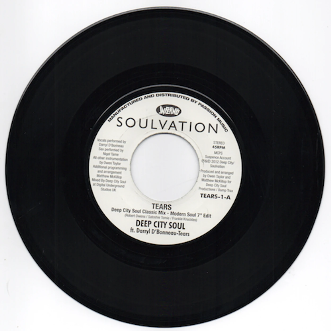 Tears DEEP CITY SOUL Vinyl Record