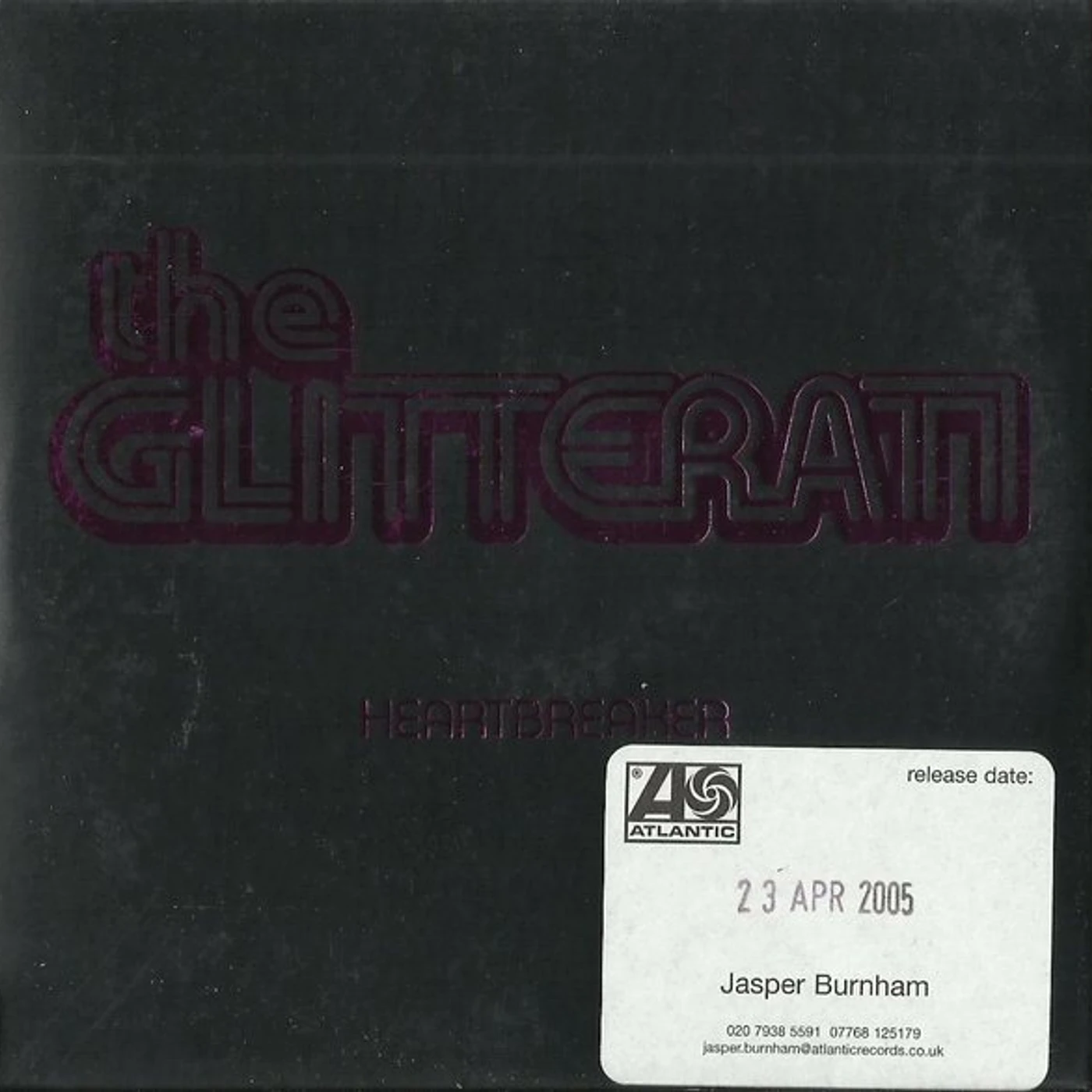 The Glitterati HEARTBREAKER Vinyl Record - UK Release