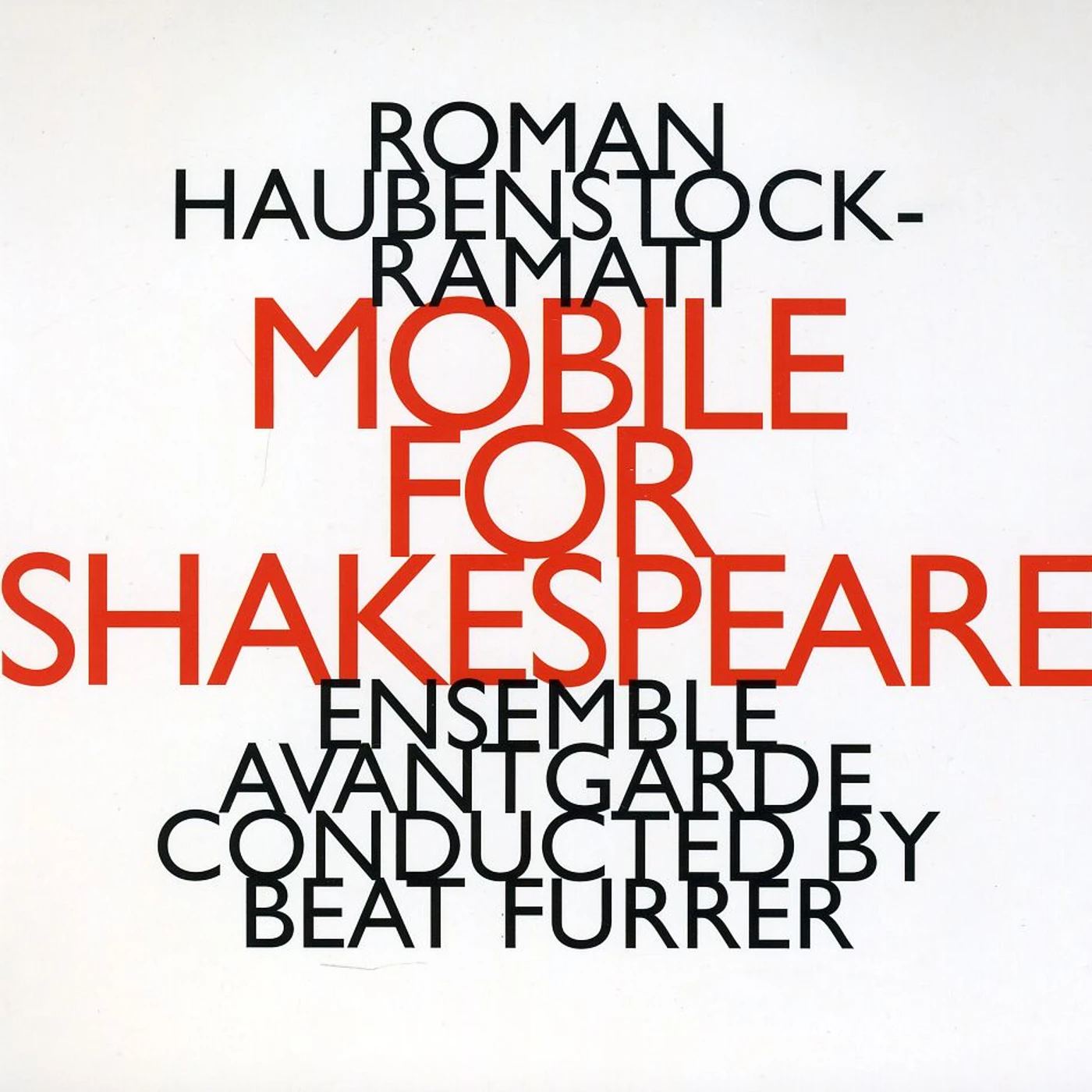 Roman Haubenstock-Ramati MOBILE FOR SHAPESPEARE CD