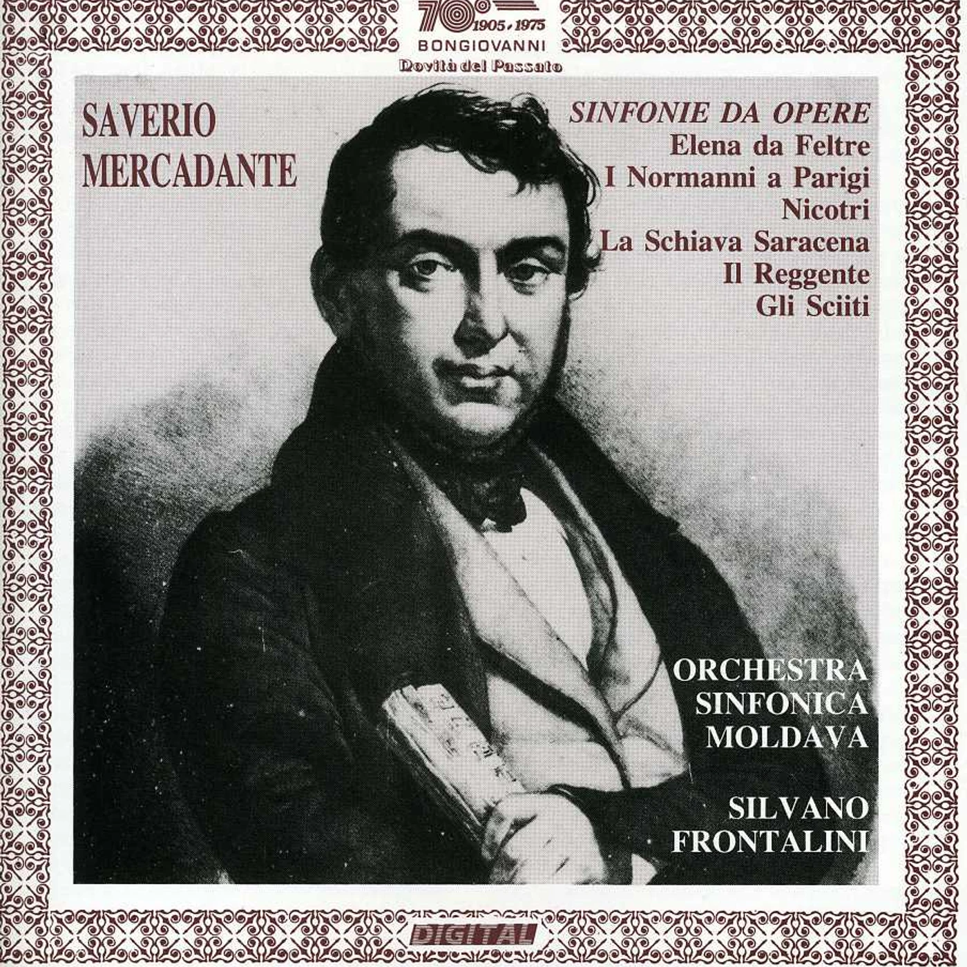 Saverio Mercadante SINFONIE DA OPERE: ELENA DA FE CD