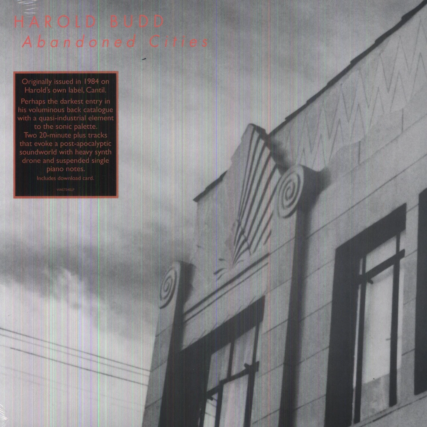 Harold Budd ABANDONED CITIES Vinyl Record