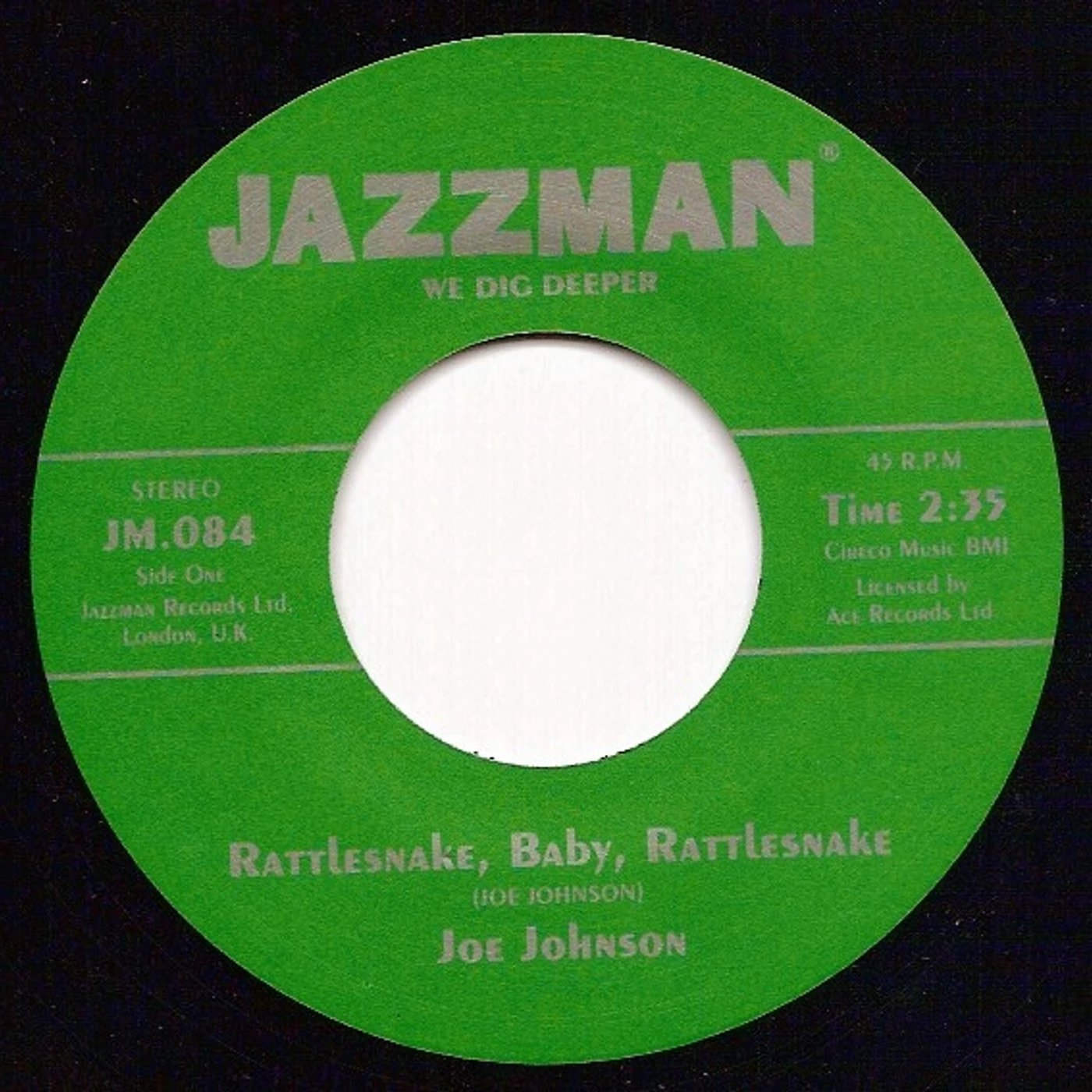 Joe Johnson RATTLESNAKE BABY RATTLESNAKE Vinyl Record - UK Release