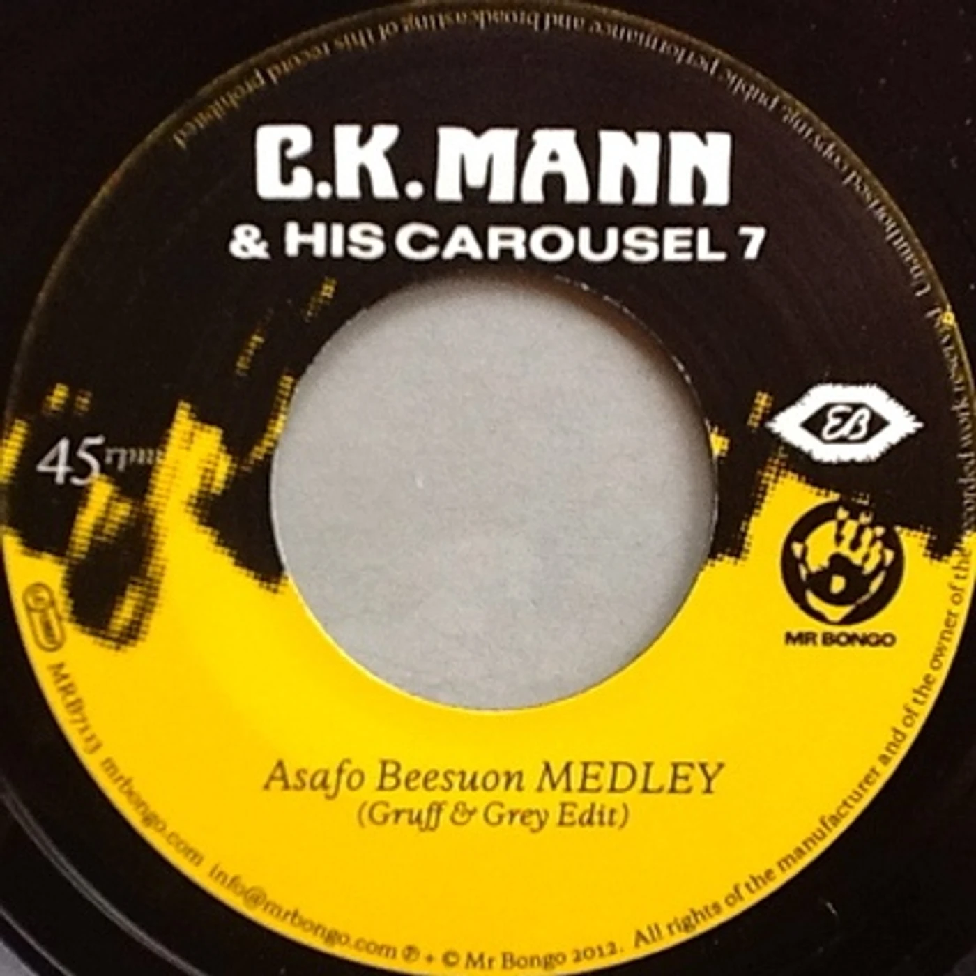 C.K. Mann & His Carousel 7 ASAFO BEESUON MEDLEY Vinyl Record - UK Release