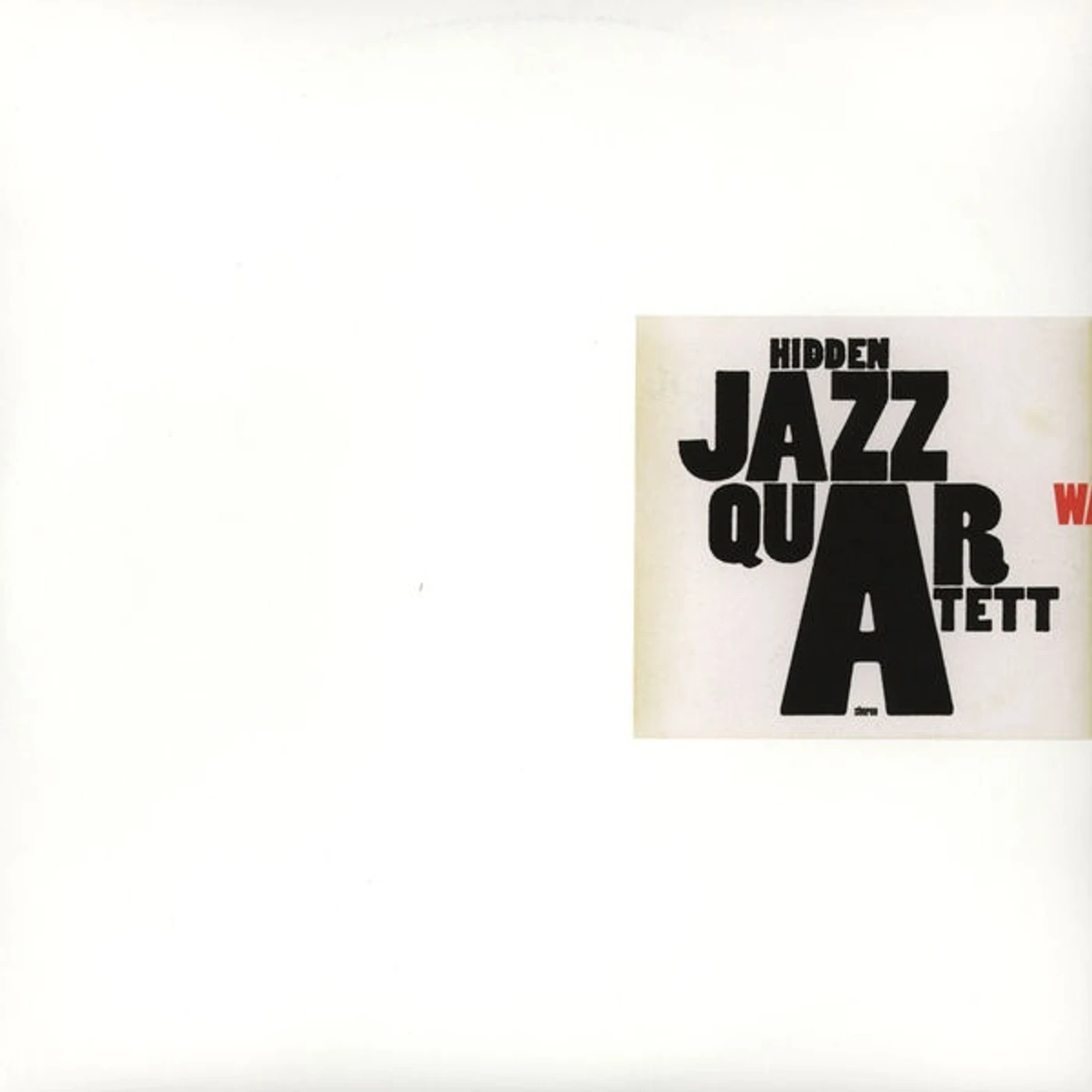Hidden Jazz Quartett WALZER Vinyl Record - UK Import, 10 Inch Single
