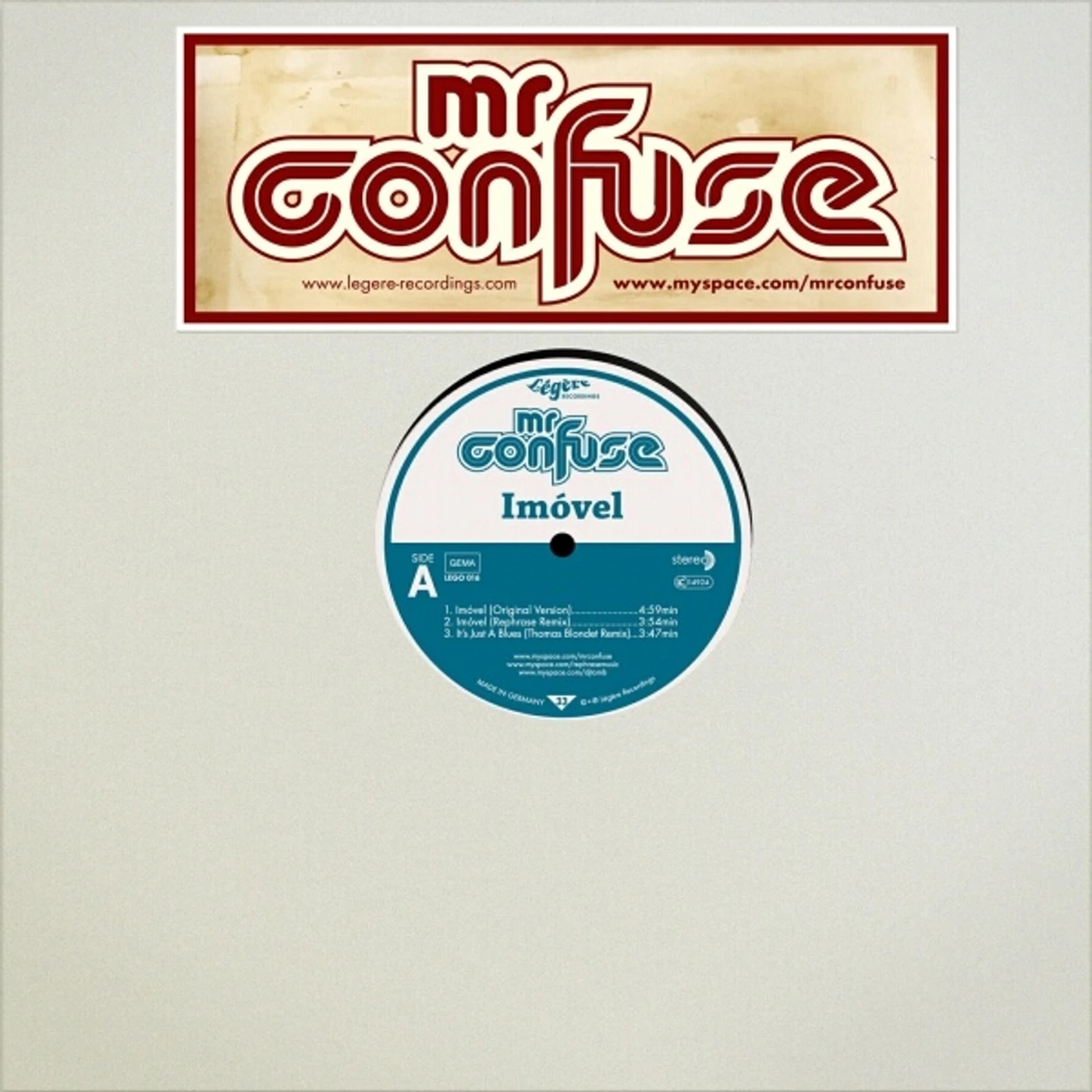 Mr. Confuse IMOVEL Vinyl Record - UK Release