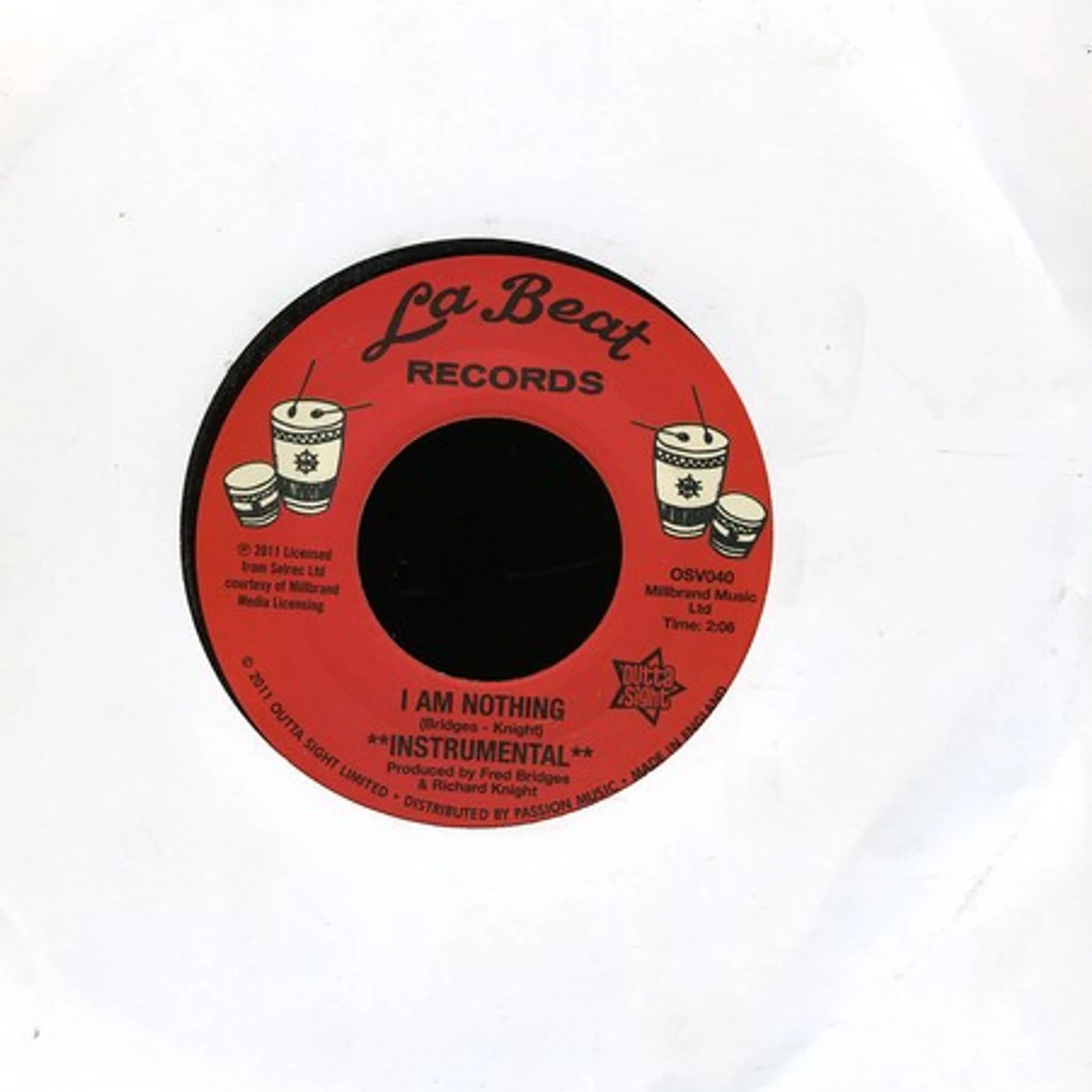 Al Williams I AM NOTHING/I AM NOTHING INSTRUMENTAL Vinyl Record