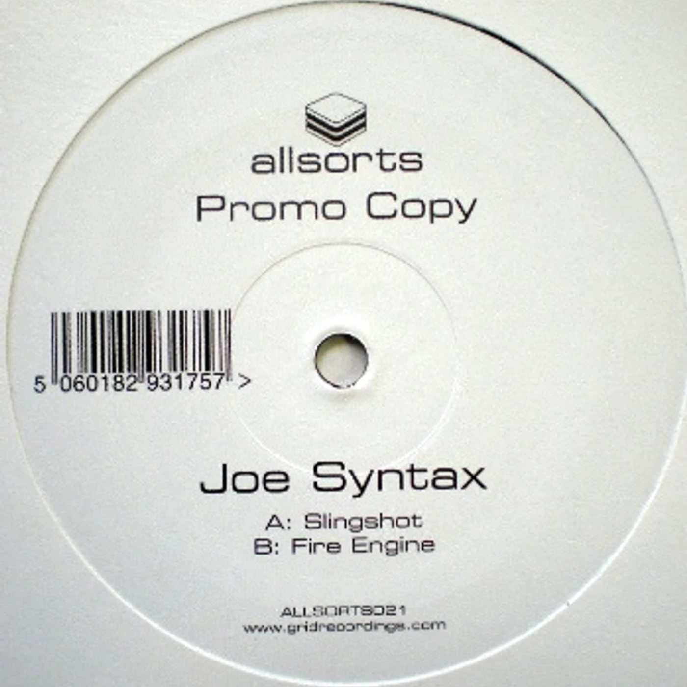 Joe Syntax SLINGSHOT/FIRE ENGINE Vinyl Record