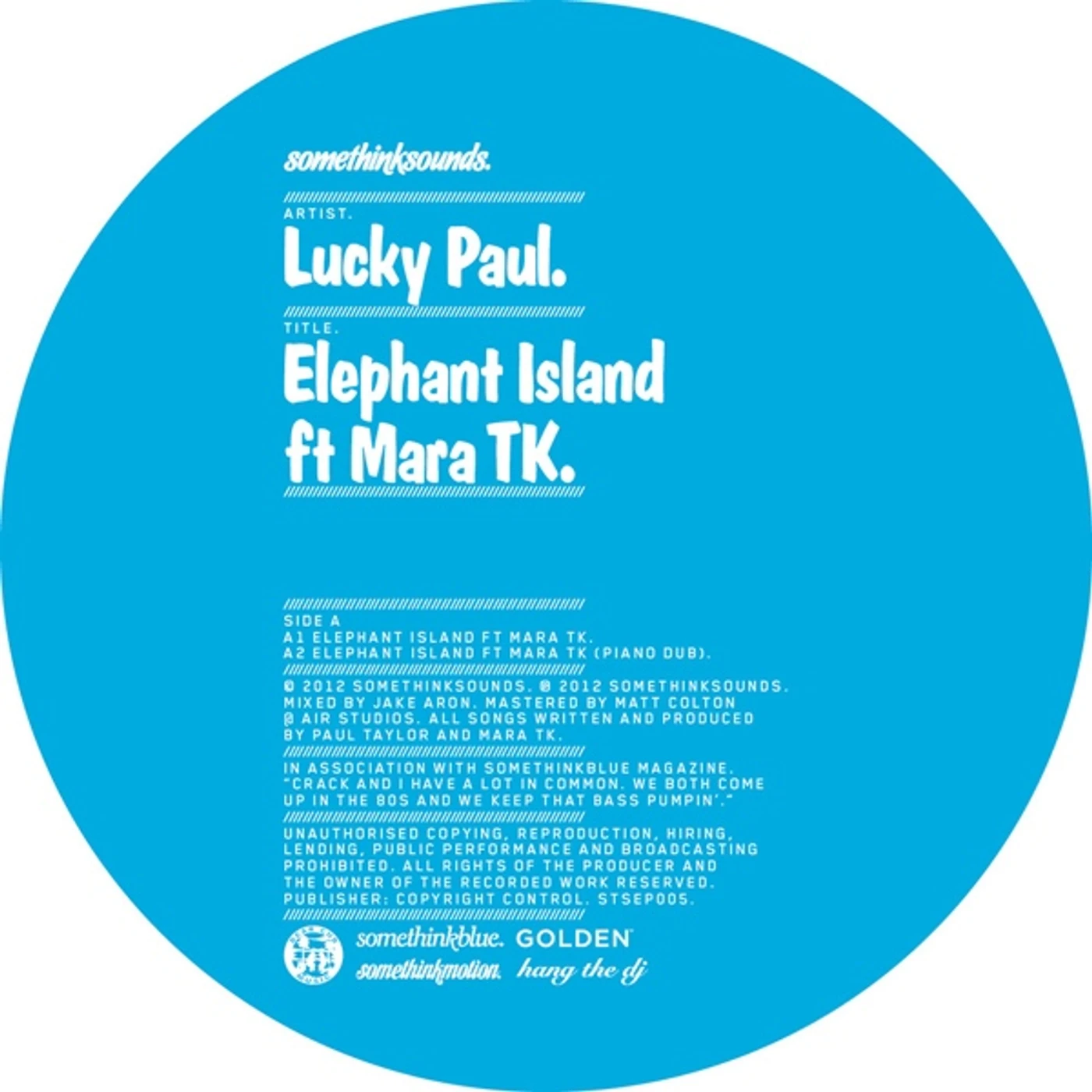 Lucky Paul ELEPHANT ISLAND Vinyl Record - UK Release