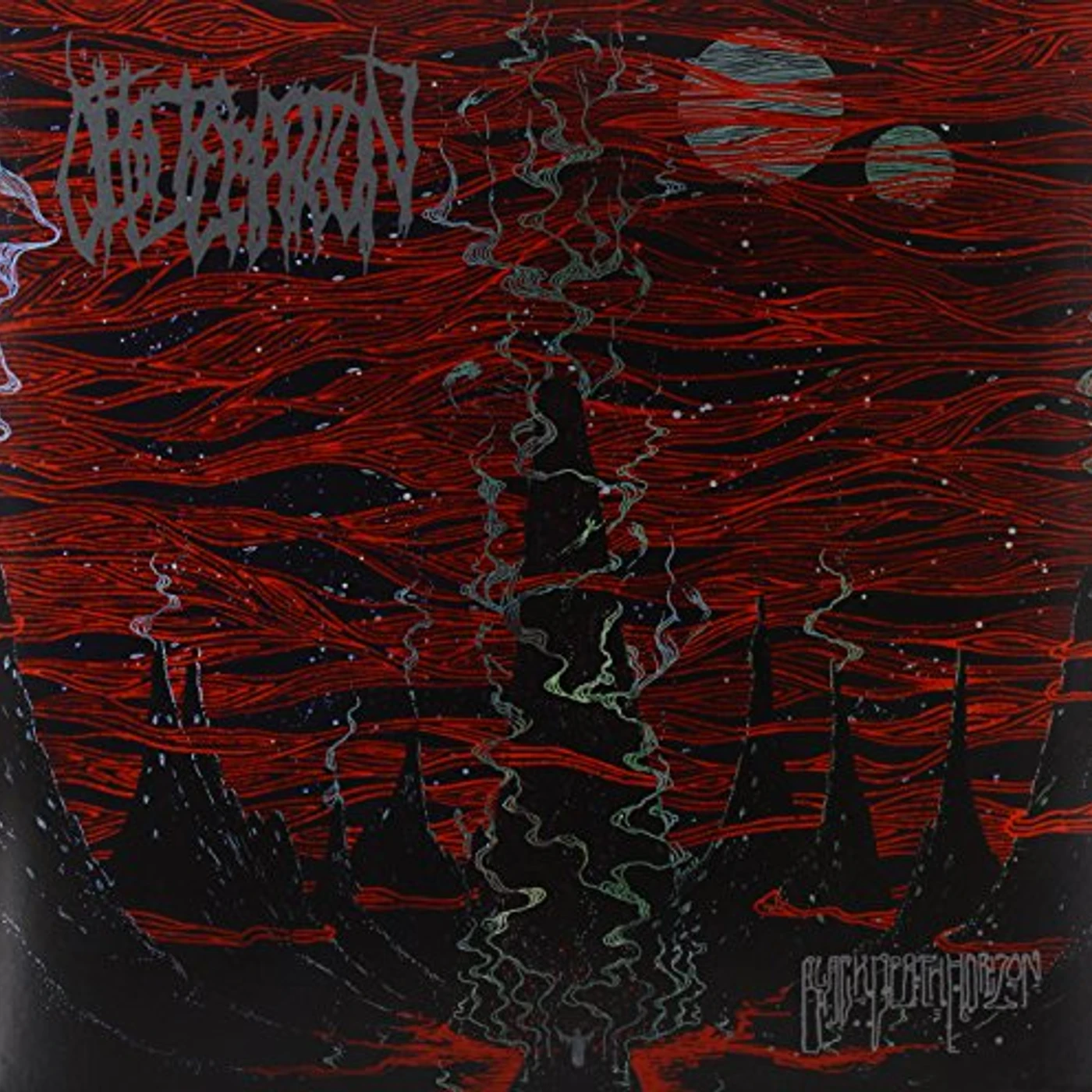 Obliteration BLACK DEATH HORIZON (RED WITH BLACK SPLAT) Vinyl Record