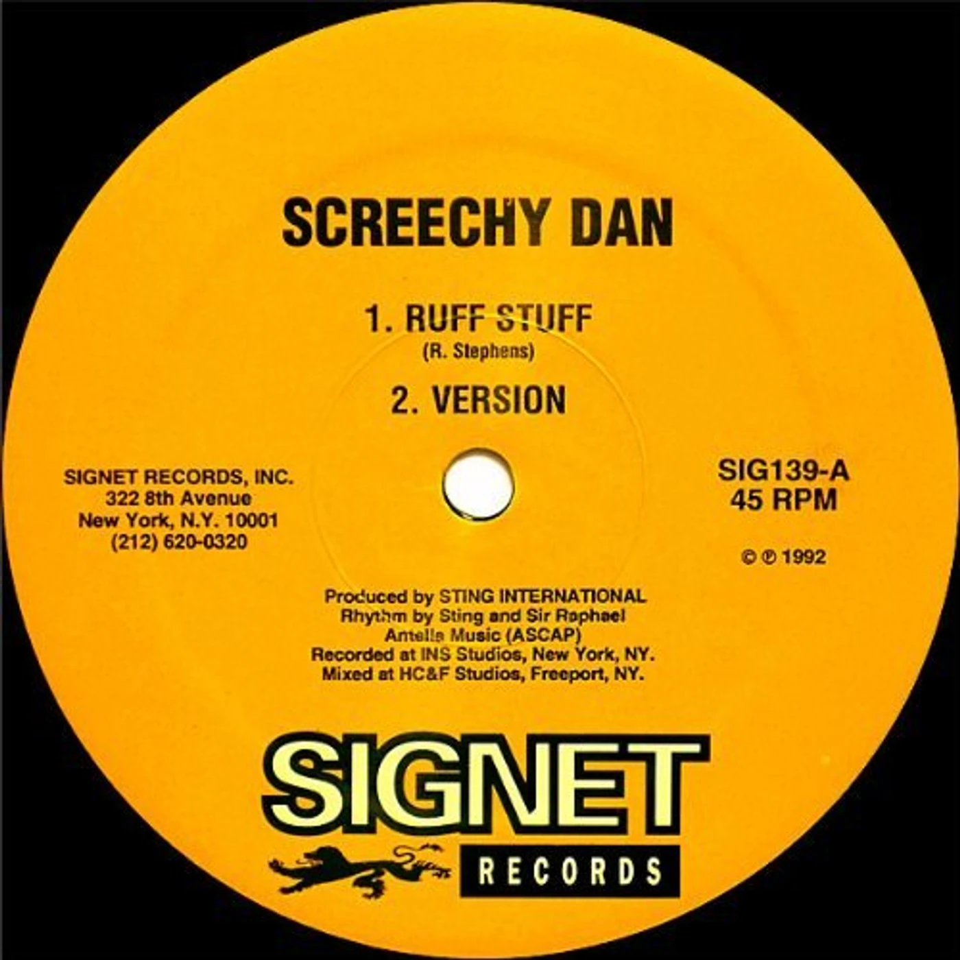 Screechy Dan RUFF STUFF/THINGS A GWAN FI YU Vinyl Record
