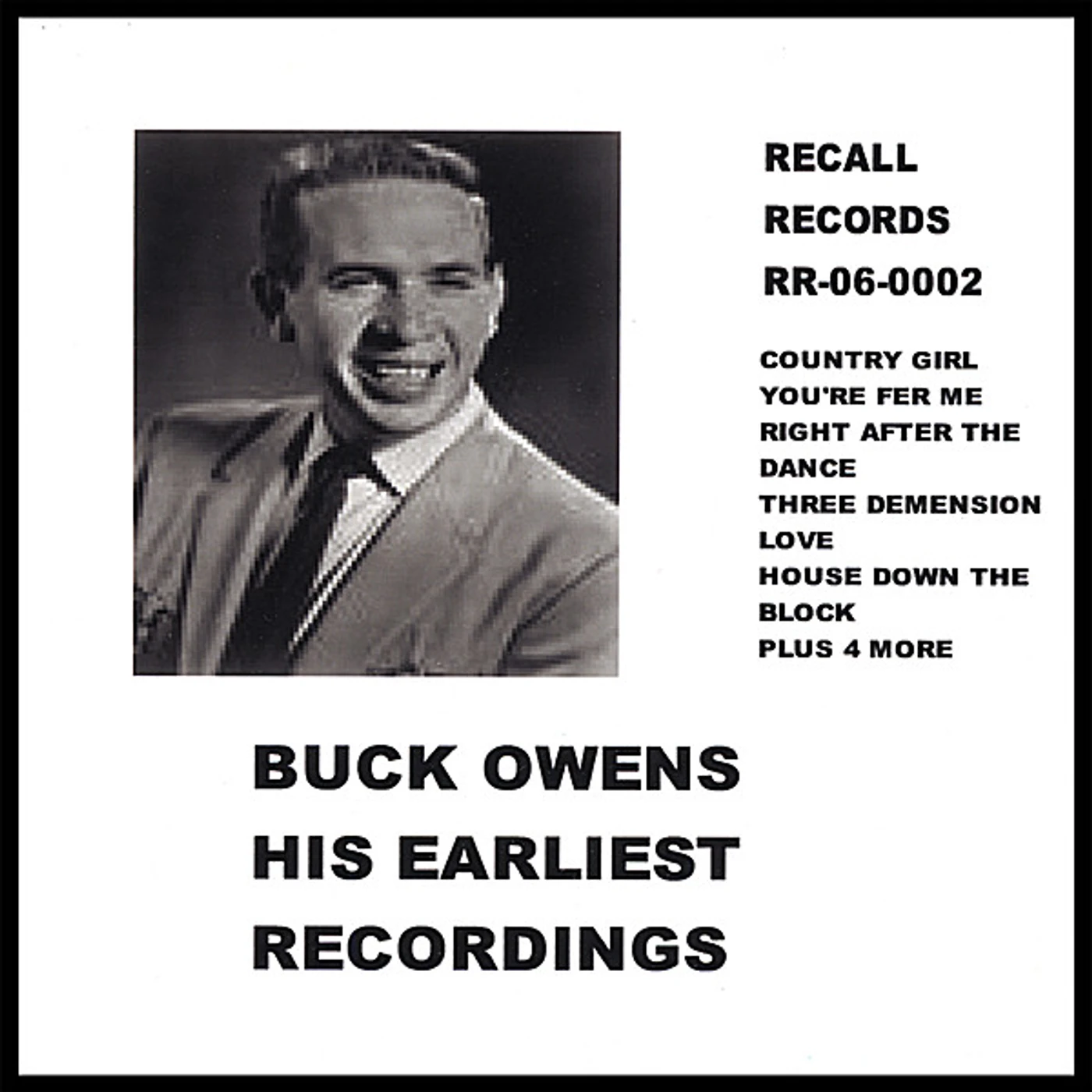 Buck Owens HIS EARLIEST RECORDINGS CD