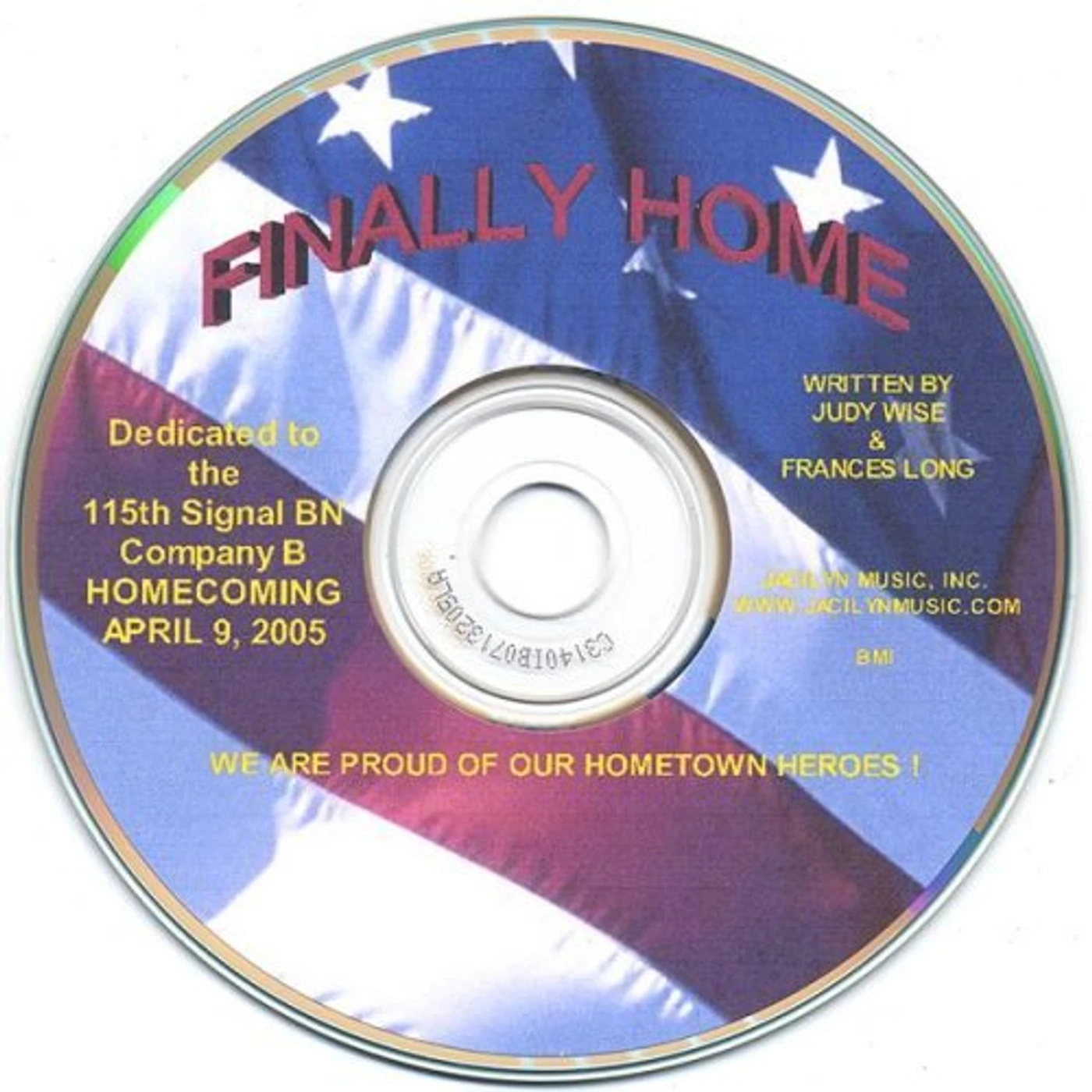 Jacilyn Music FINALLY HOME CD