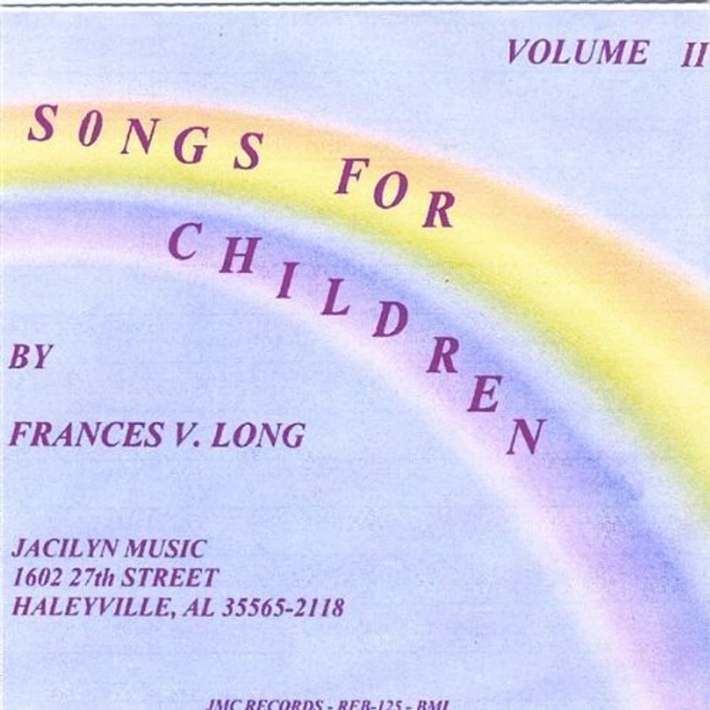Jacilyn Music SONGS FOR CHILDREN 2 CD