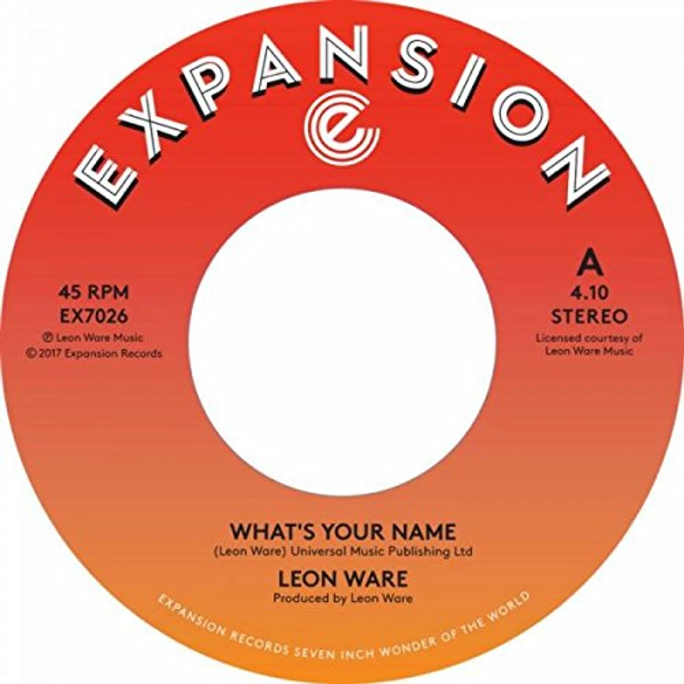 Leon Ware WHAT'S YOUR NAME / INSIDE YOUR LOVE Vinyl Record
