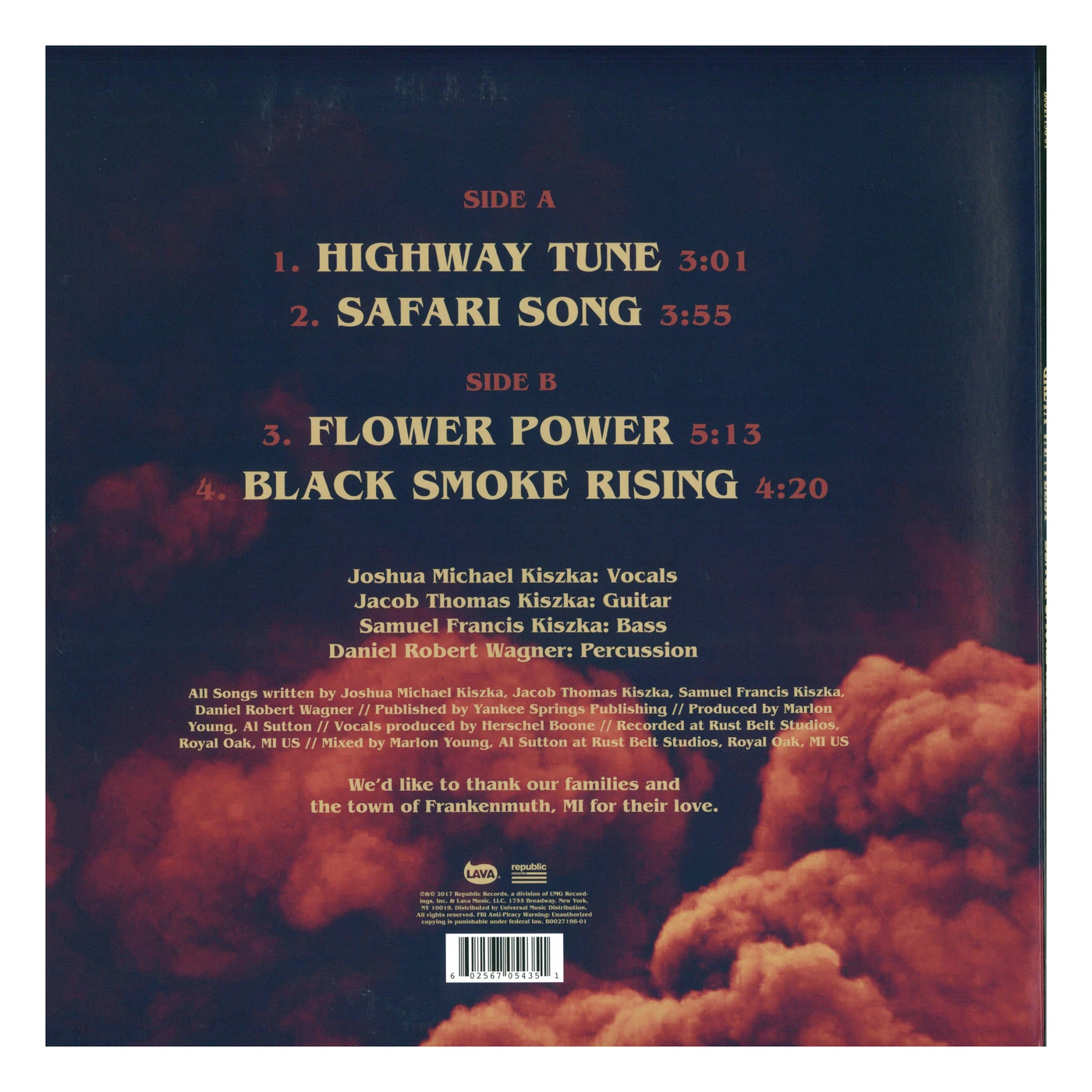 Greta Van Fleet Black Smoke Rising Vinyl Record