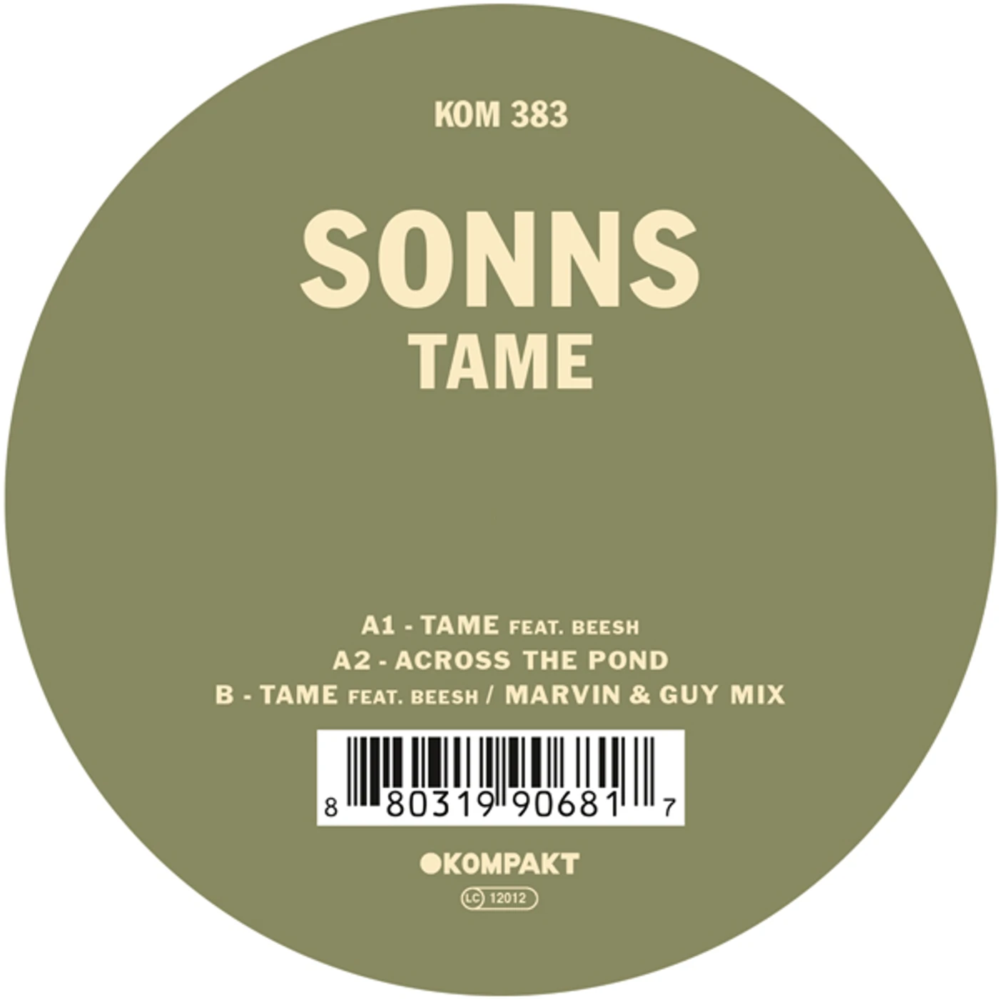 Sonns Tame Vinyl Record