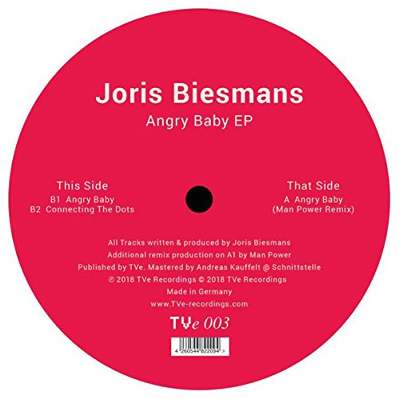 Joris Biesmans ANGRY BABY Vinyl Record