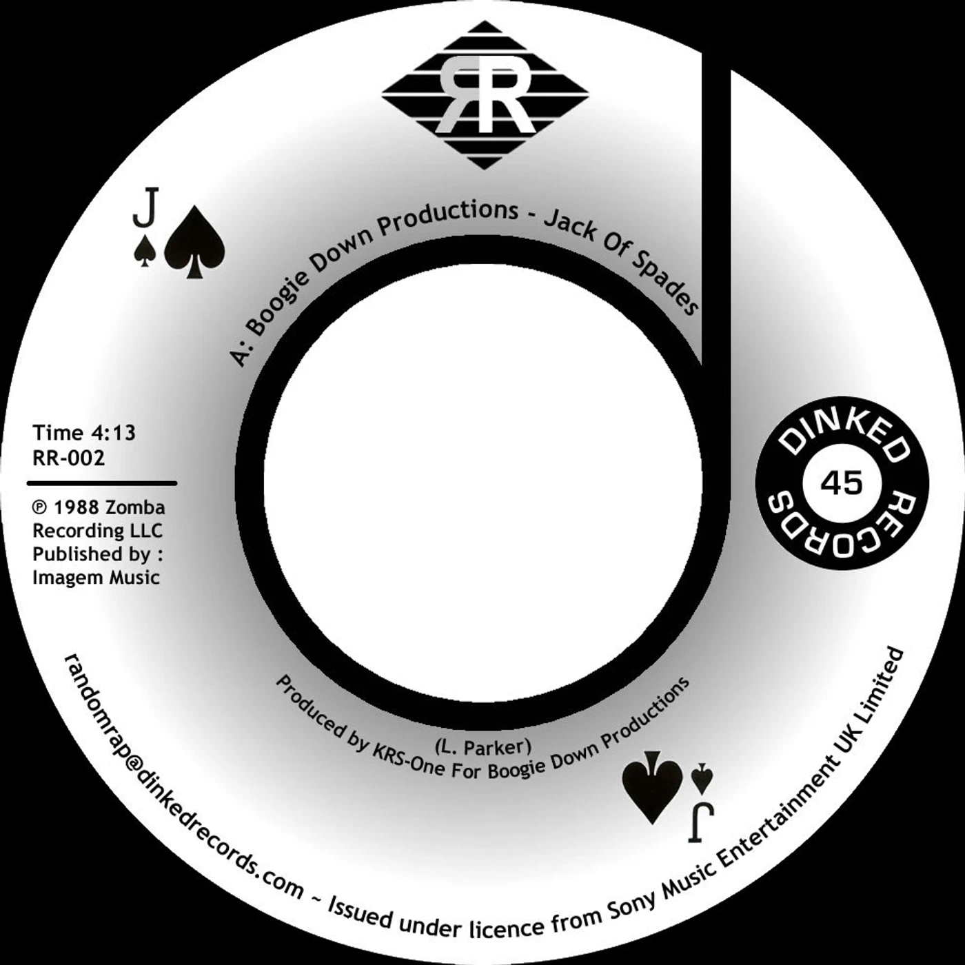 Boogie Down Productions JACK OF SPADES / INSTRUMENTAL Vinyl Record