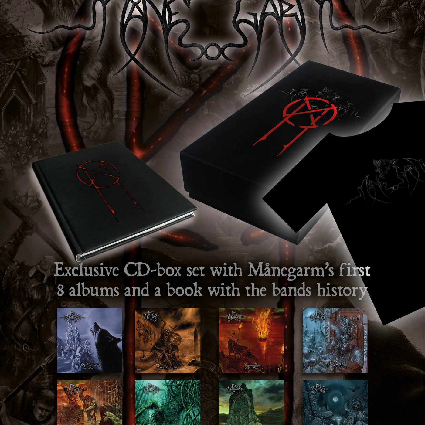 Månegarm 8CD BOXSET + BOOK + T-SHIRT (SM) CD