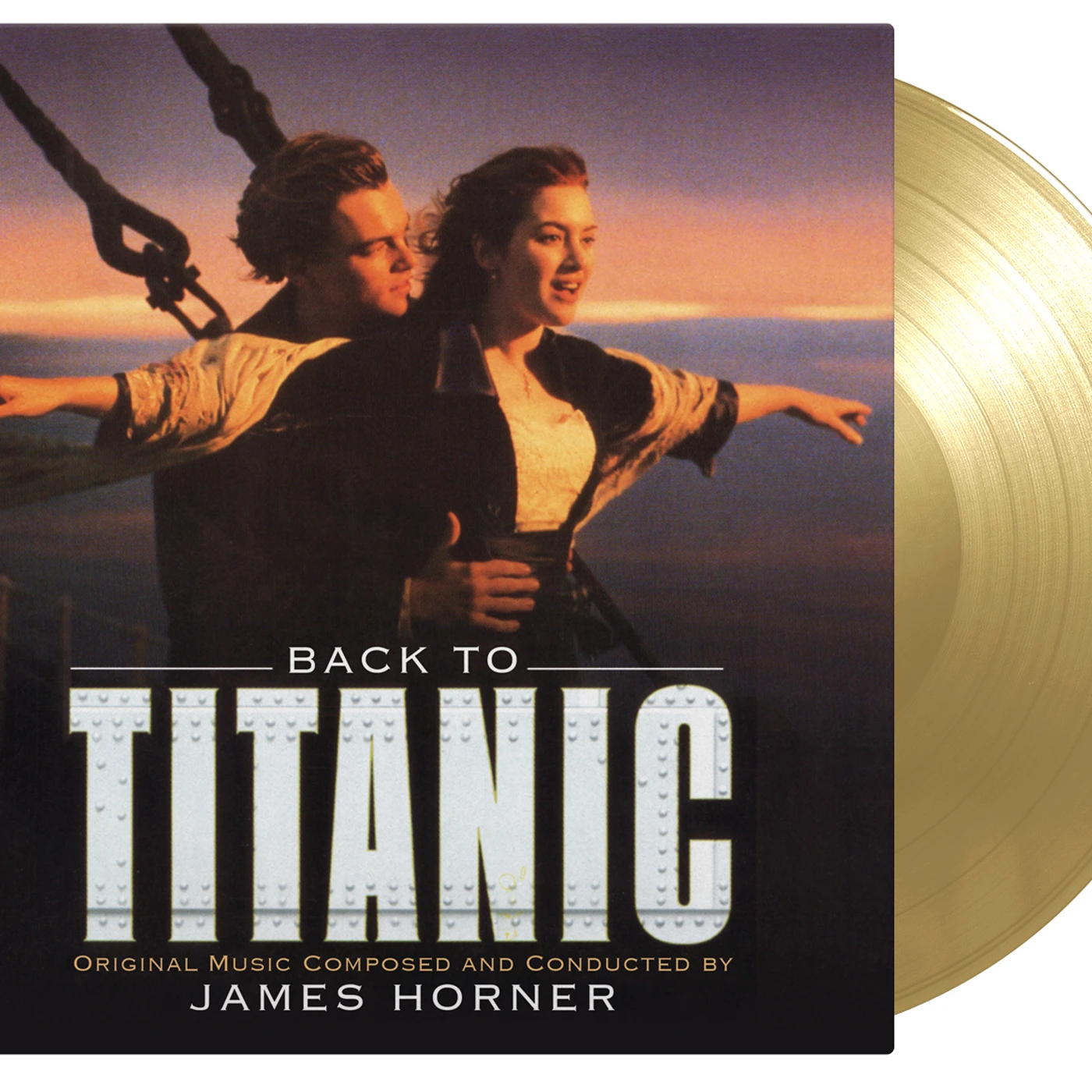 James Horner BACK TO TITANIC (ORIGINAL SOUNDTRACK) - 180 Gram Gold Colored Double Vinyl Record