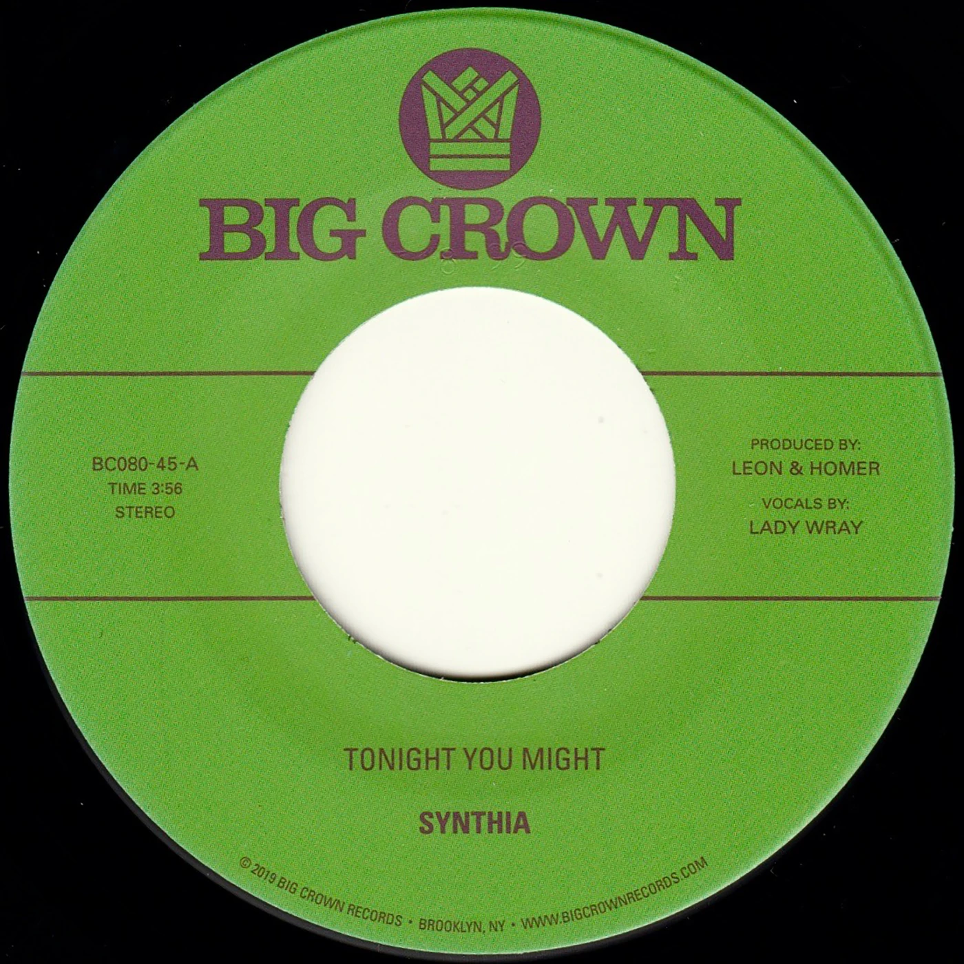 Synthia TONIGHT YOU MIGHT / DISSOLVE Vinyl Record