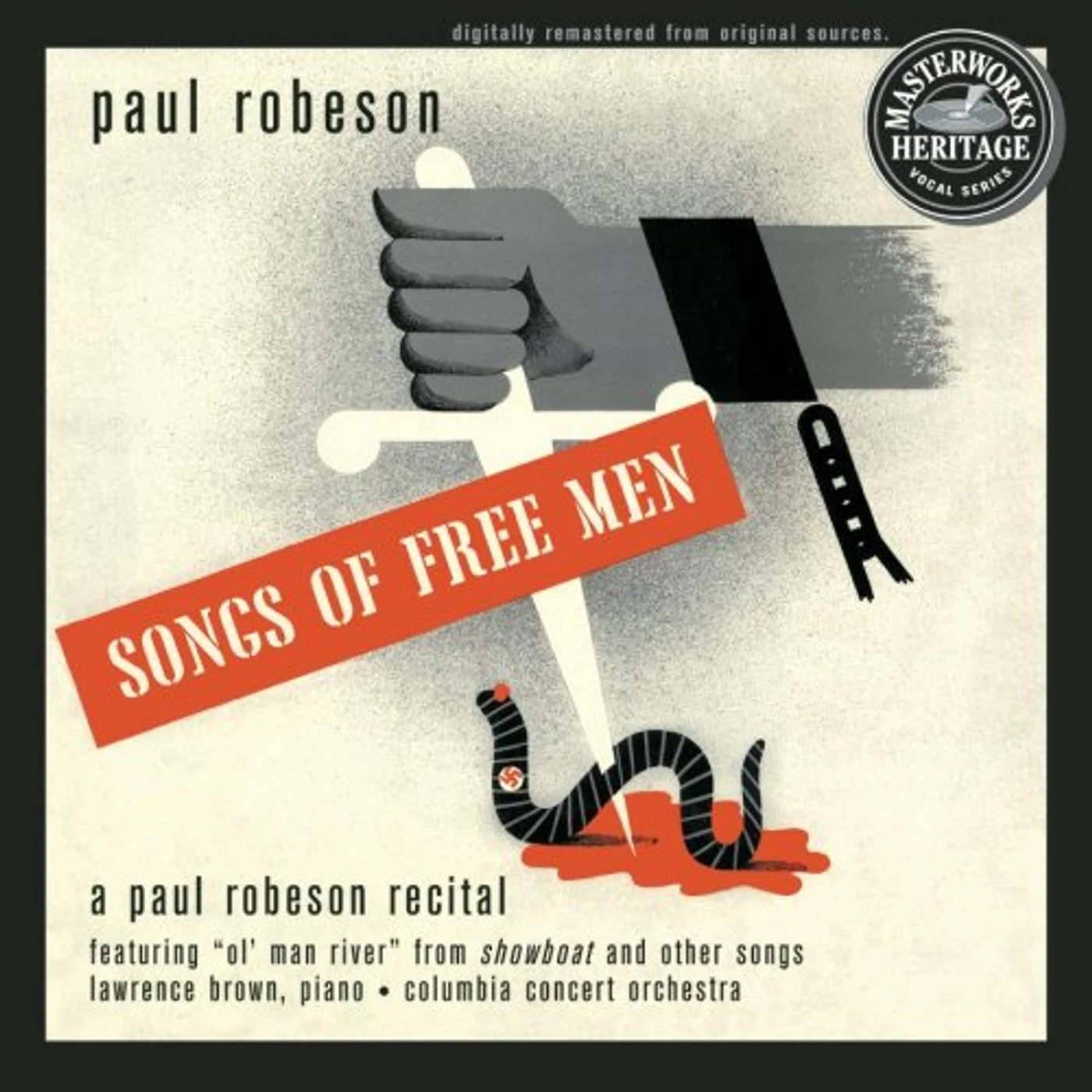 Paul Robeson SONGS OF FREE MEN: RECITAL CD