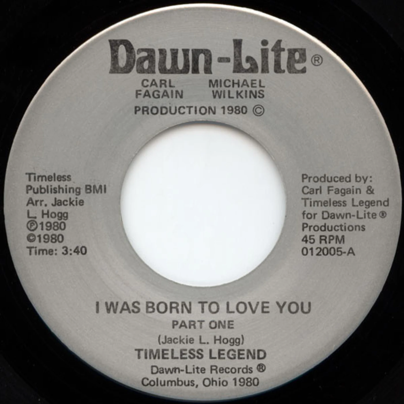 Timeless Legend I Was Born To Love You Vinyl Record