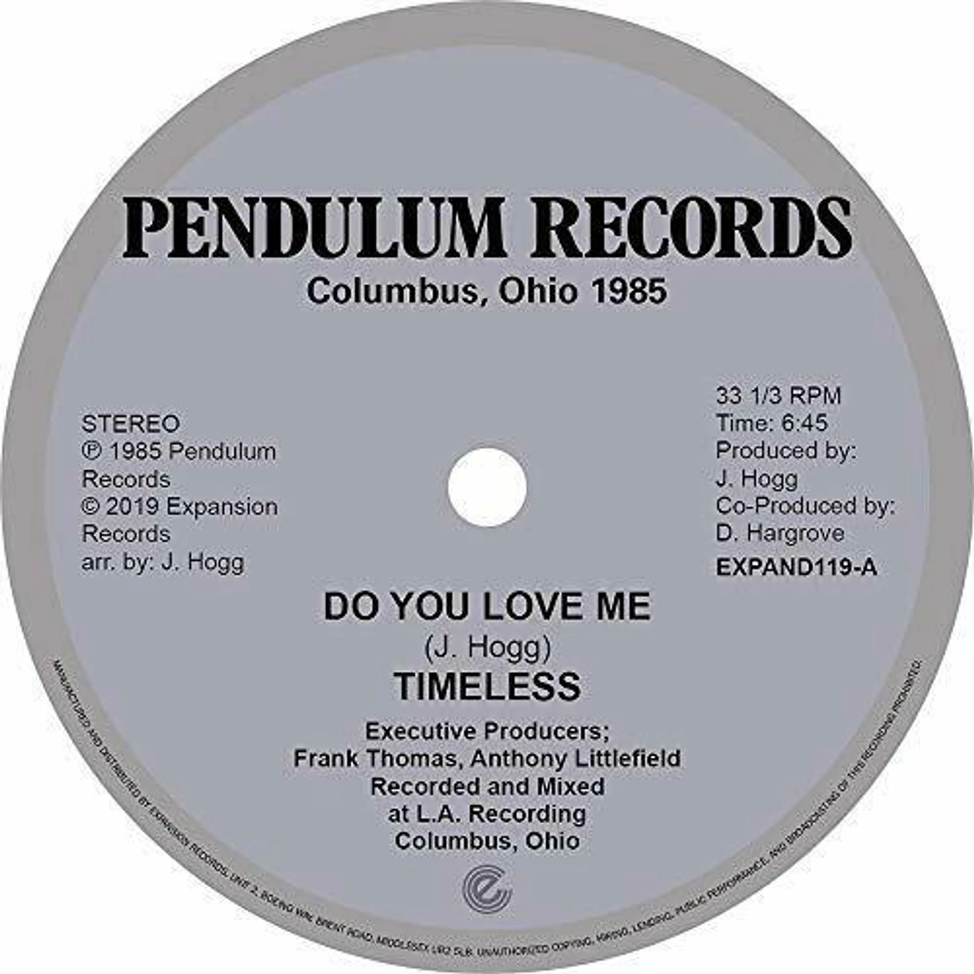 Timeless Legend Do You Love Me / You're The One Vinyl Record