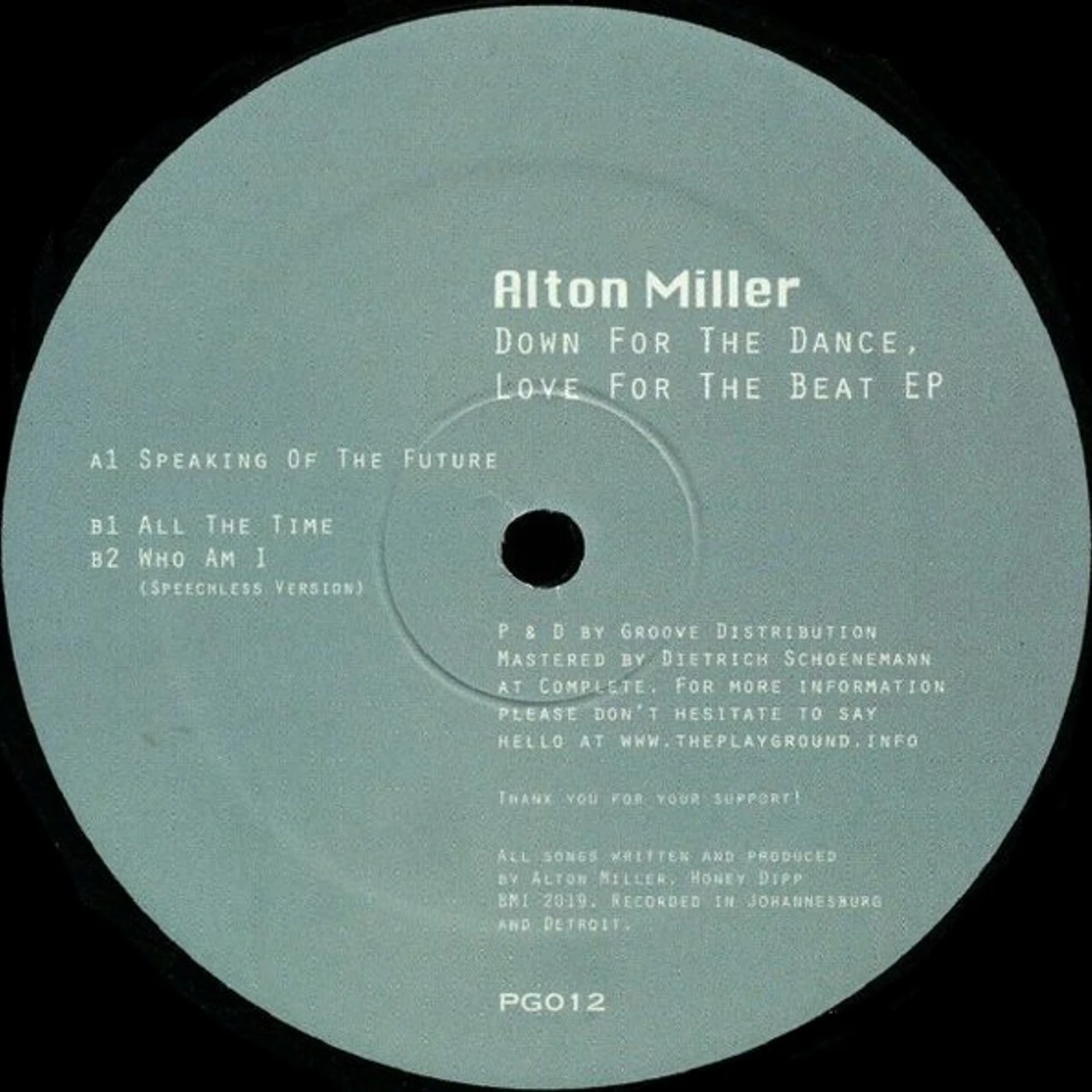 Alton Miller DOWN FOR THE DANCE LOVE FOR THE BEAT Vinyl Record