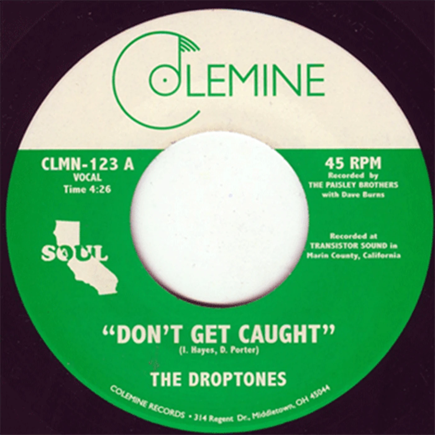 The Droptones DON'T GET CAUGHT / YOUNG BLOOD Vinyl Record