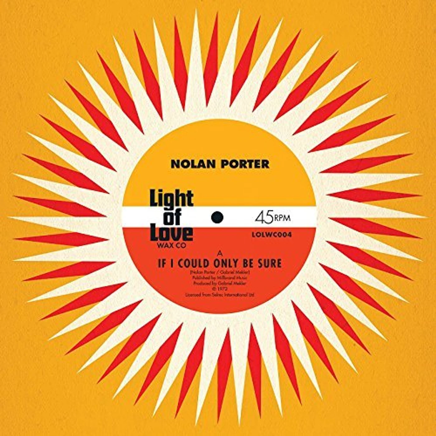 Nolan Porter IF I COULD ONLY BE SURE / KEEP ON KEEPIN' ON Vinyl Record