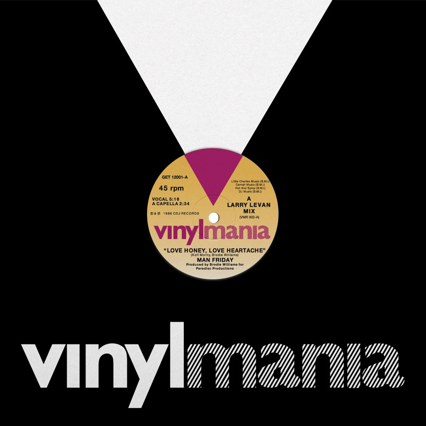Man Friday LOVE HONEY LOVE HEARTACHE Vinyl Record