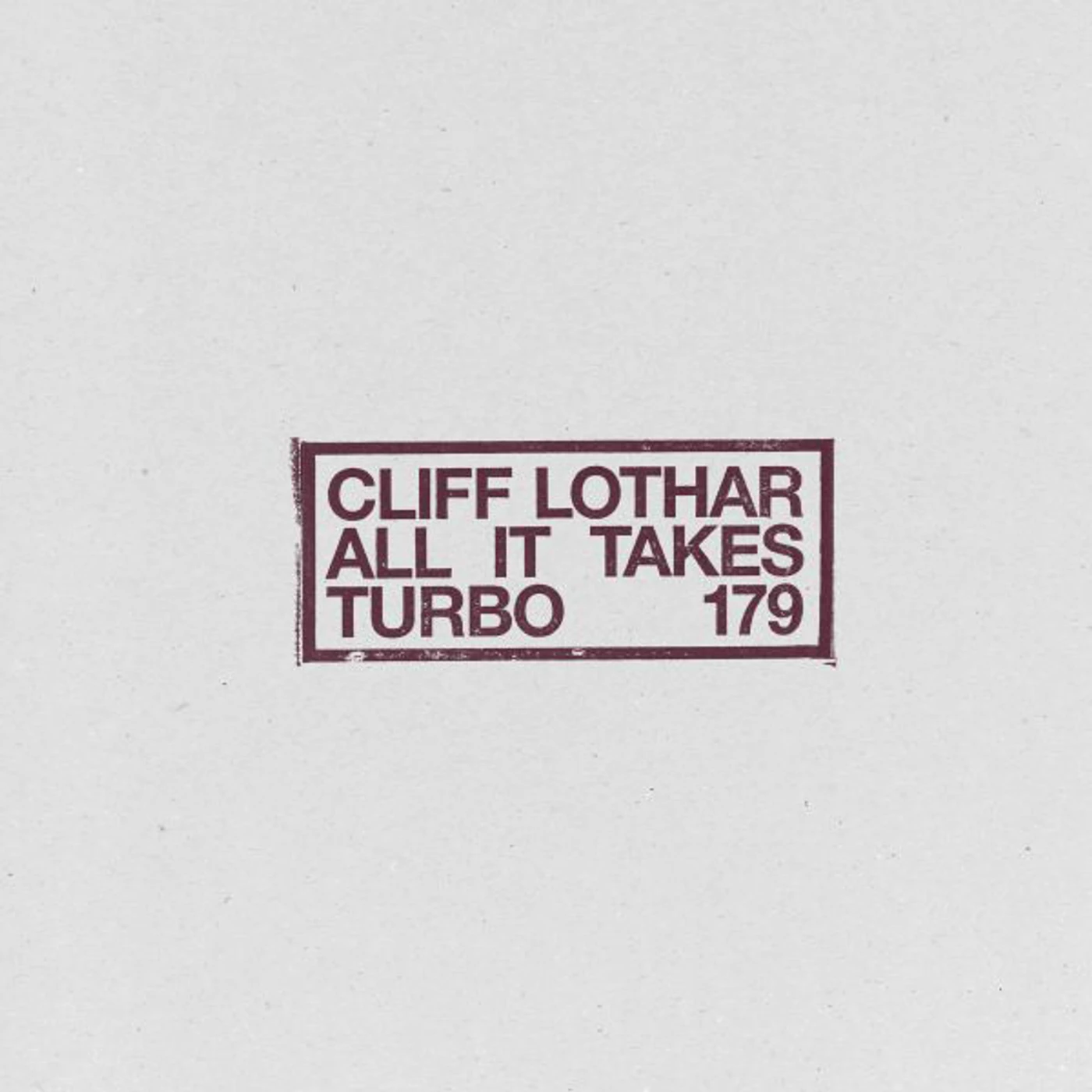 Cliff Lothar All It Takes Vinyl Record