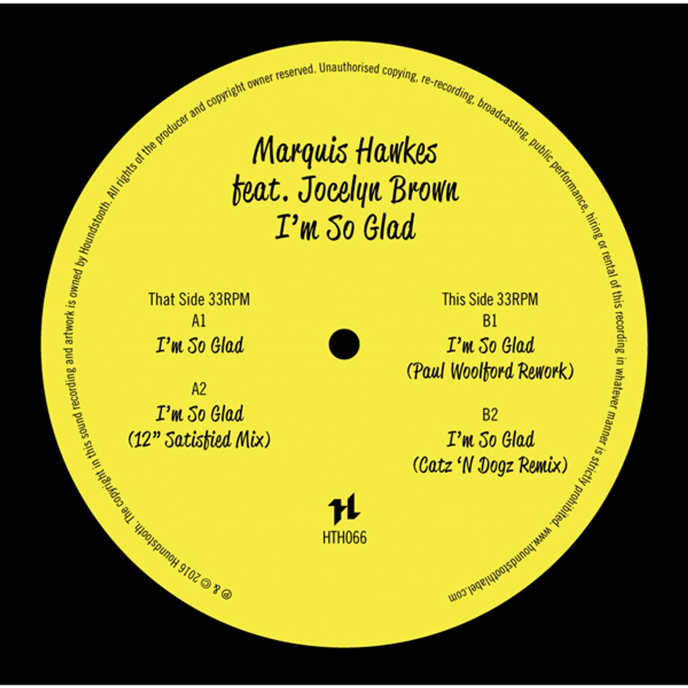 Marquis Hawkes I'm So Glad Vinyl Record