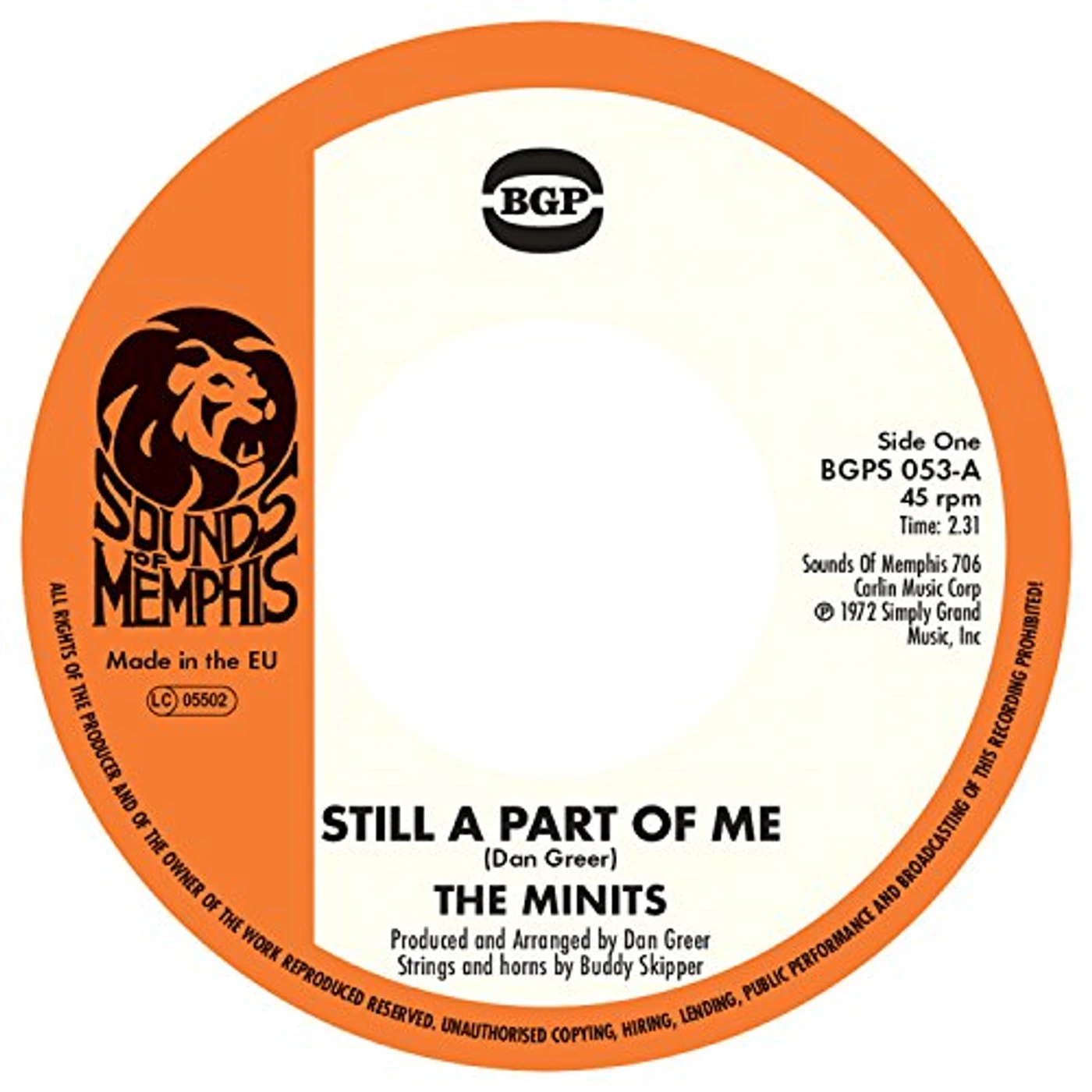 The Minits STILL A PART OF ME / IF YOU DON'T LIKE MY APPLES Vinyl Record