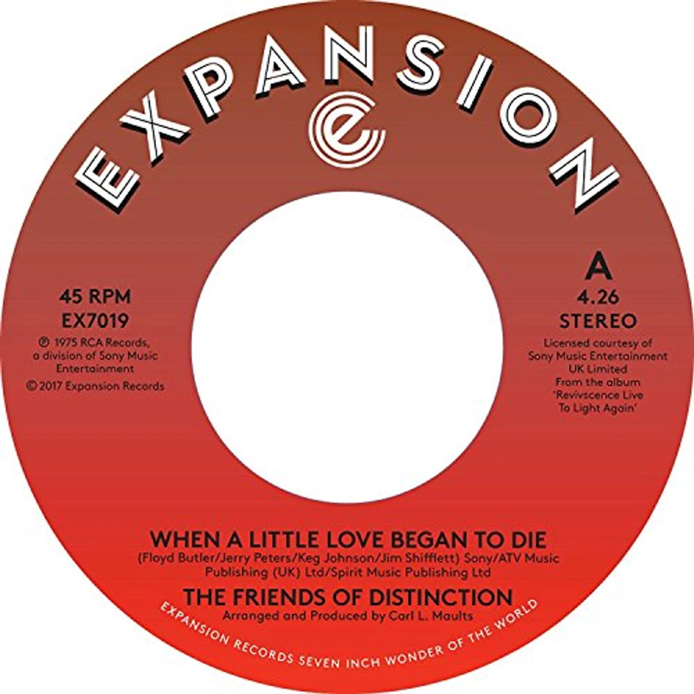 The Friends Of Distinction WHEN A LITTLE LOVE BEGAN TO DIE / AIN'T NO WOMAN Vinyl Record