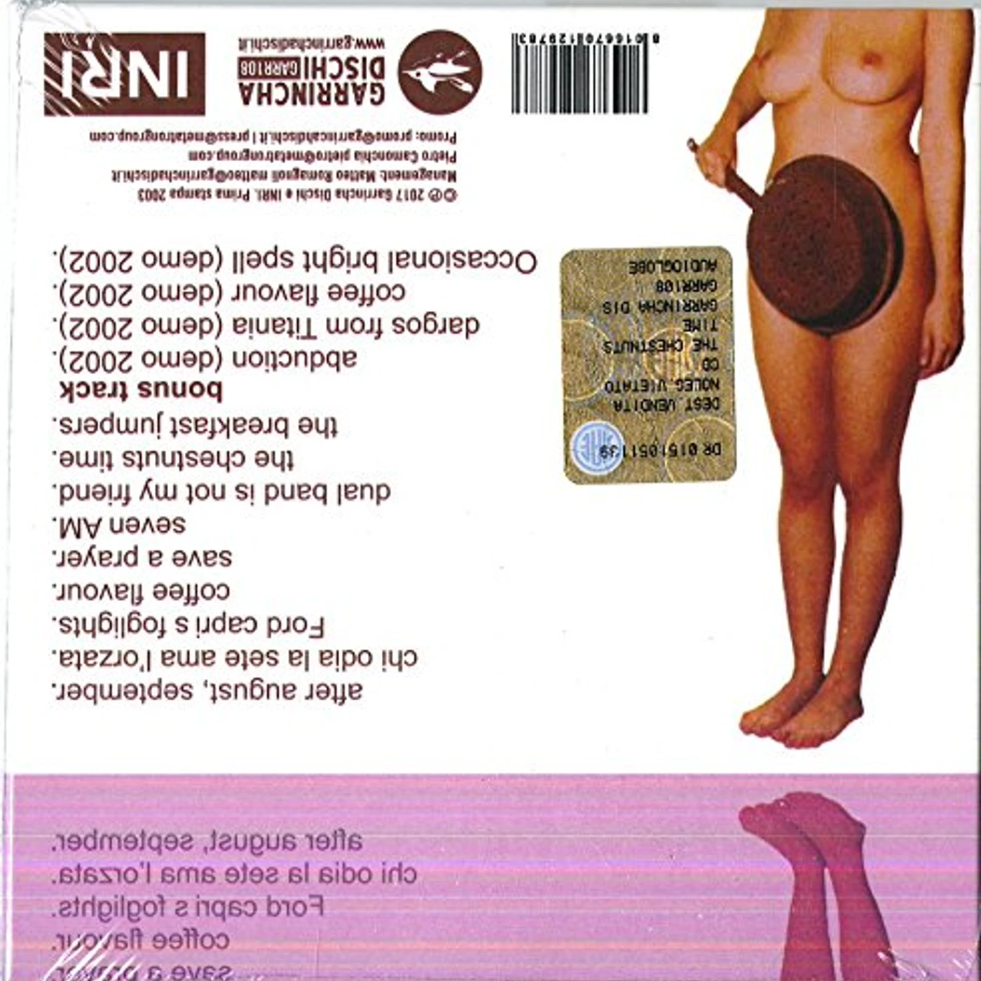 Ex-Otago CHESTNUTS TIME CD