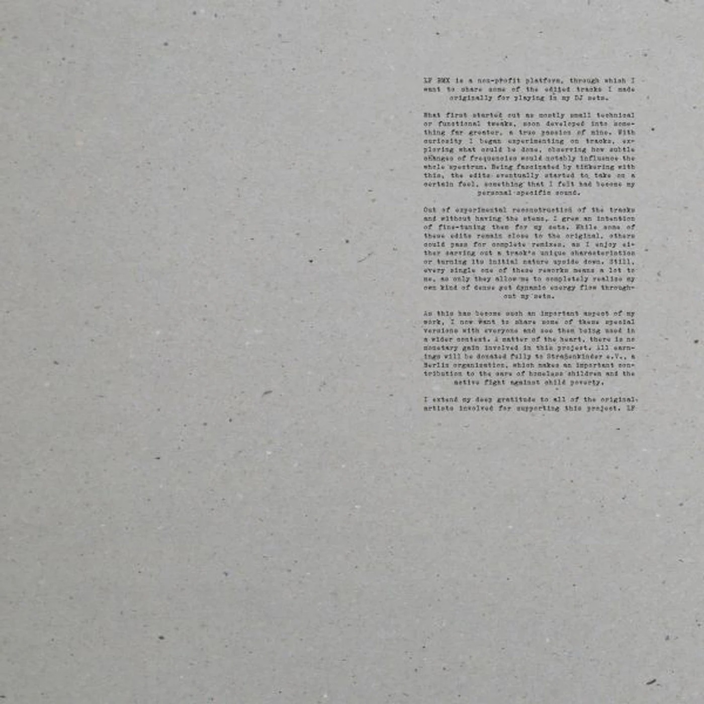 DJ Bone LF RMX 001 Vinyl Record