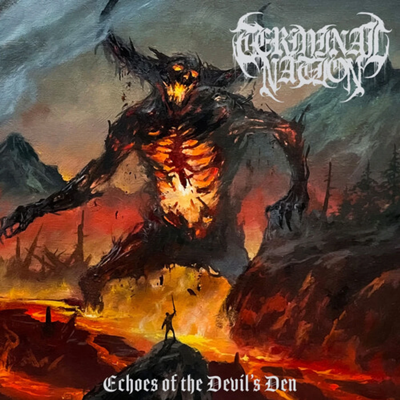Terminal Nation ECHOES OF THE DEVIL'S DEN (Red/Orange) Vinyl Record