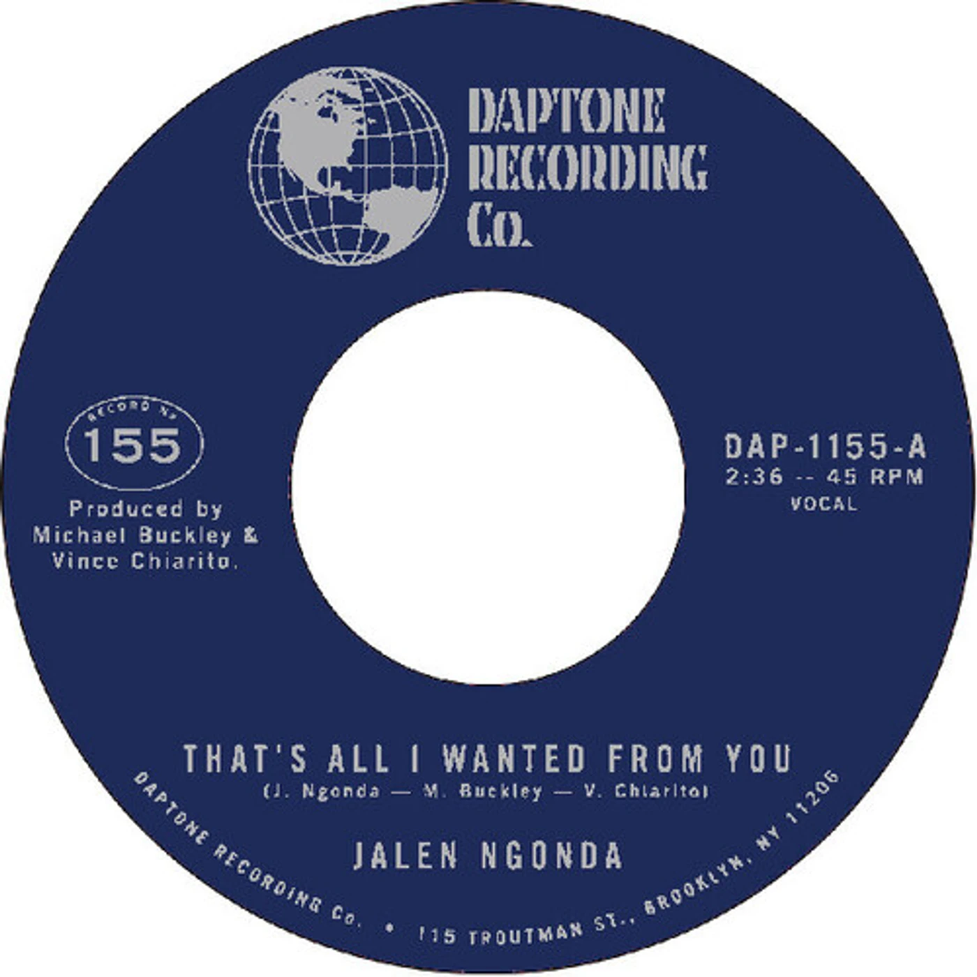 Jalen Ngonda That's All I Wanted From You / So Glad I Found You Vinyl Record