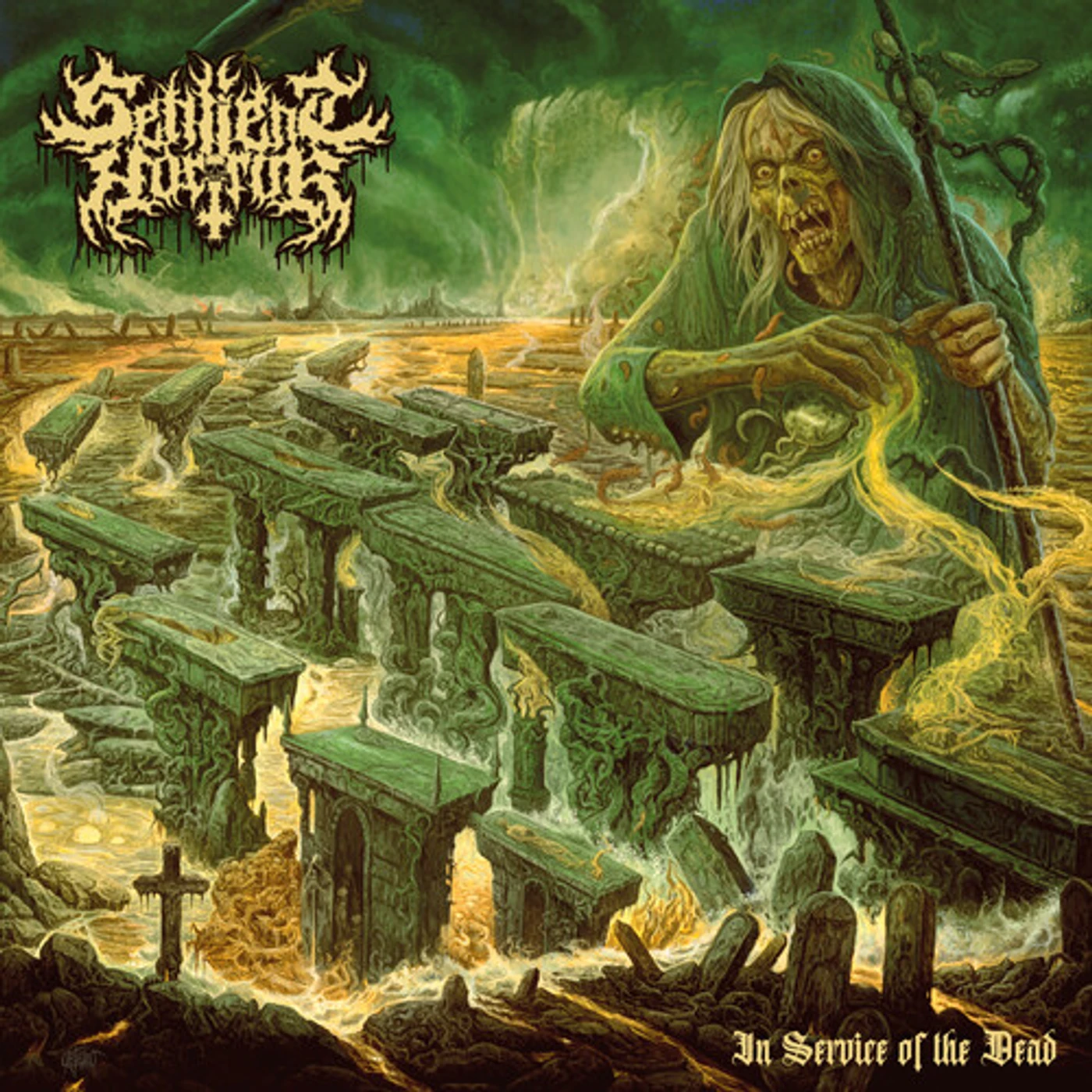 Sentient Horror IN SERVICE OF THE DEAD Vinyl Record
