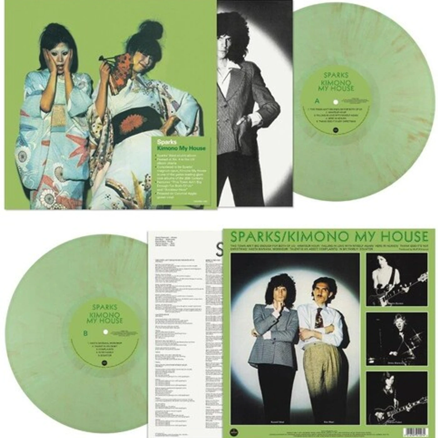 Sparks Kimono My House - 50th Anniversary (Green/Brown) Vinyl Record
