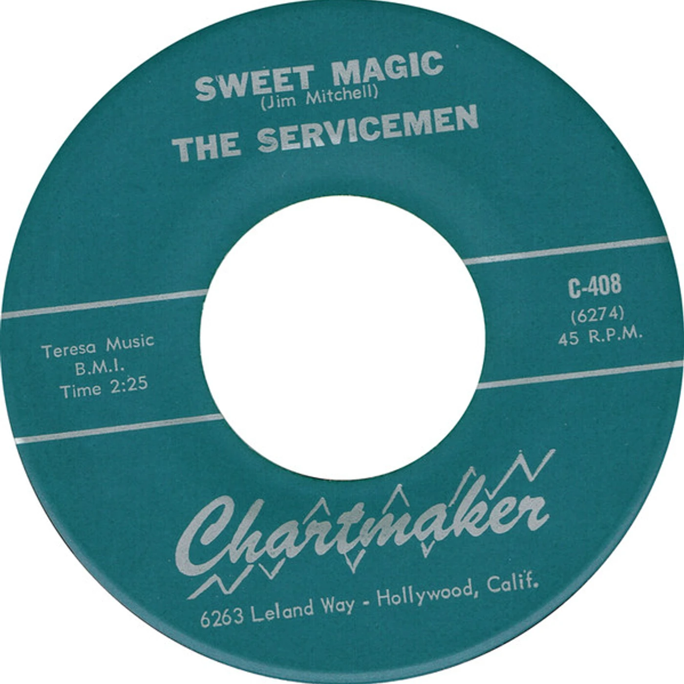 The Servicemen SWEET MAGIC / CONNIE Vinyl Record