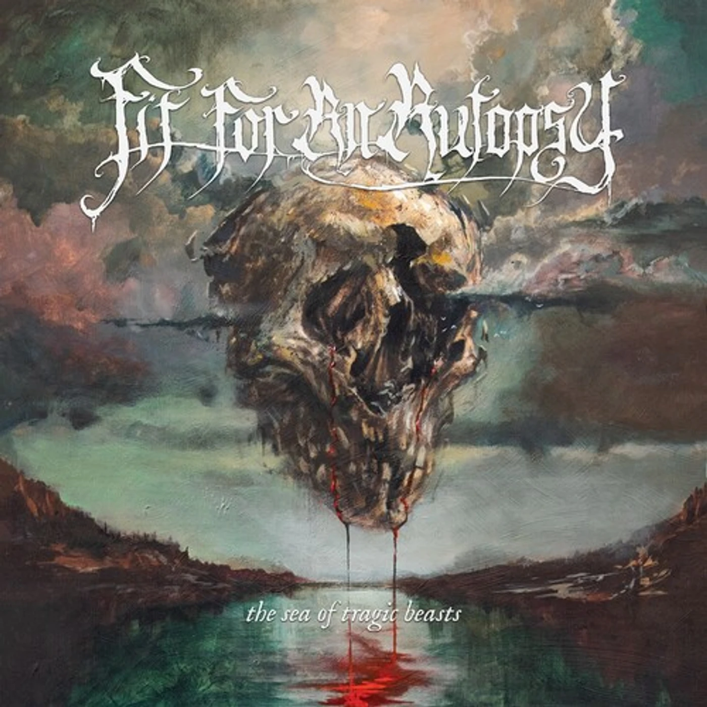 Fit For An Autopsy SEA OF TRAGIC BEASTS (RED/BLUE SPLATTER) Vinyl Record