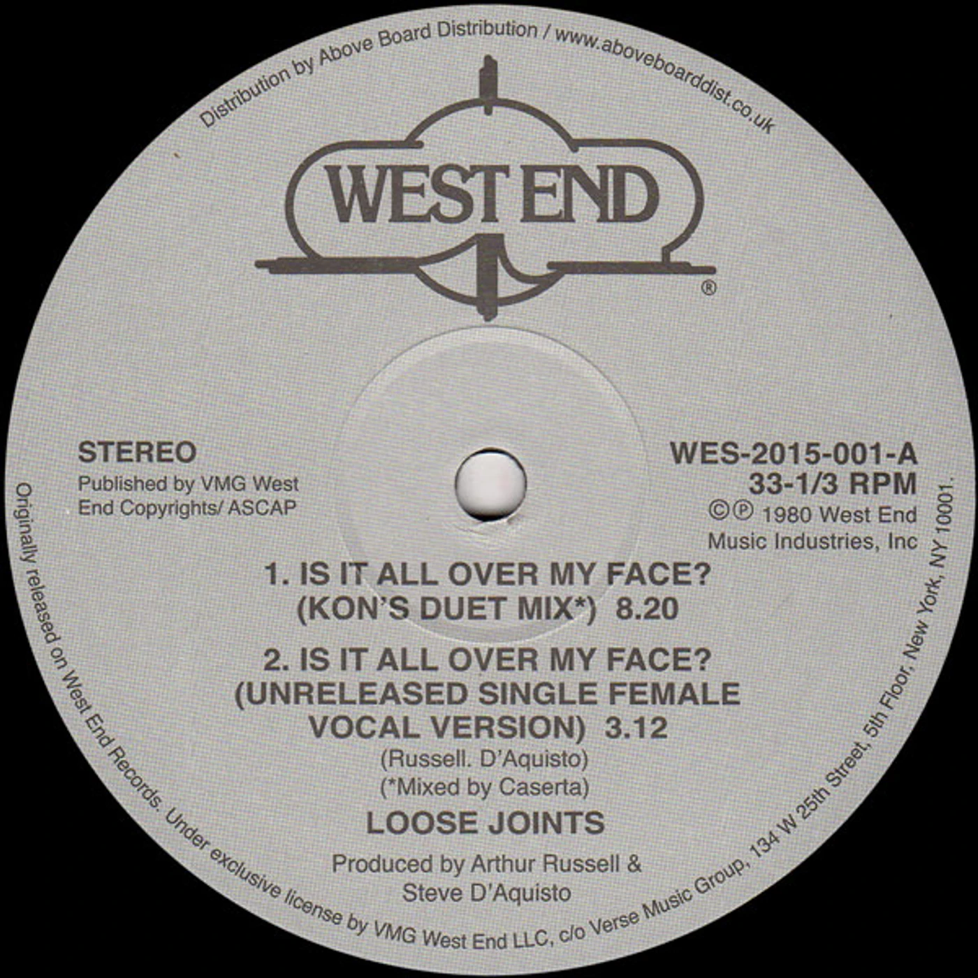 Loose Joints Is It All Over My Face? Vinyl Record