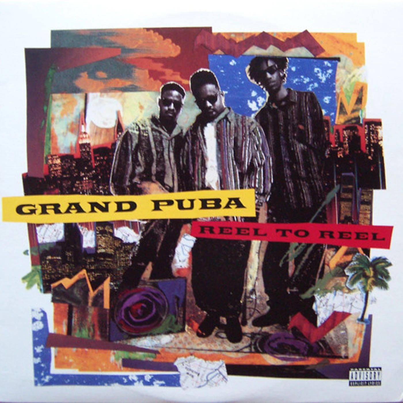 Grand Puba REEL TO REEL (ORANGE YELLOW / BLUE WHITE VINYL) Vinyl Record