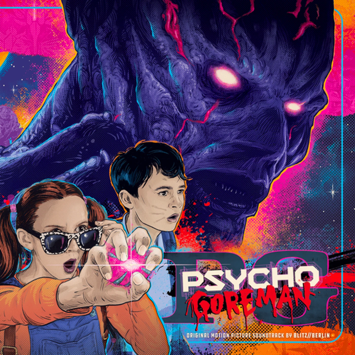 Blitz//Berlin PG: PSYCHO GOREMAN Original Soundtrack (180G/TRANS BLUE WITH PINK SPLATTER VINYL) Vinyl Record