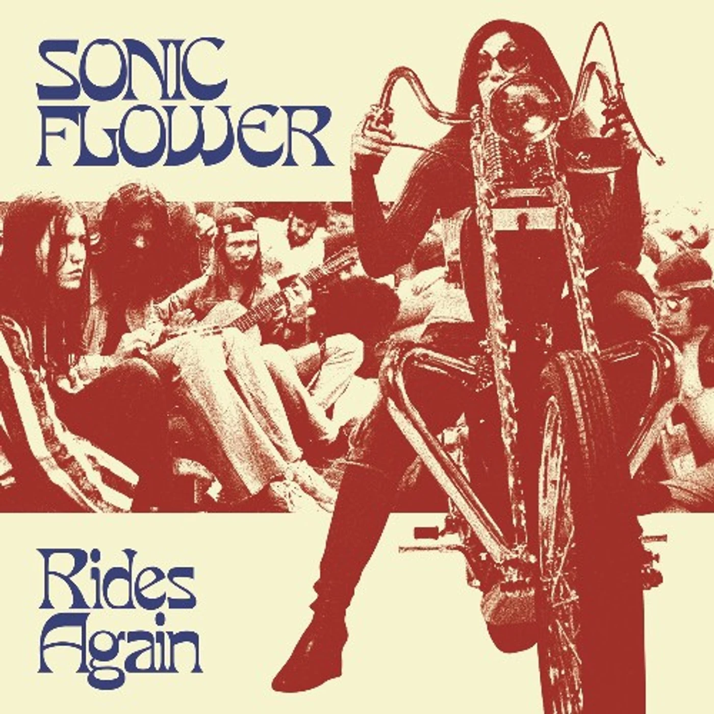 Sonic Flower RIDES AGAIN (CORNETTO YELLOW WITH BLACK STRIPES VINYL) Vinyl Record