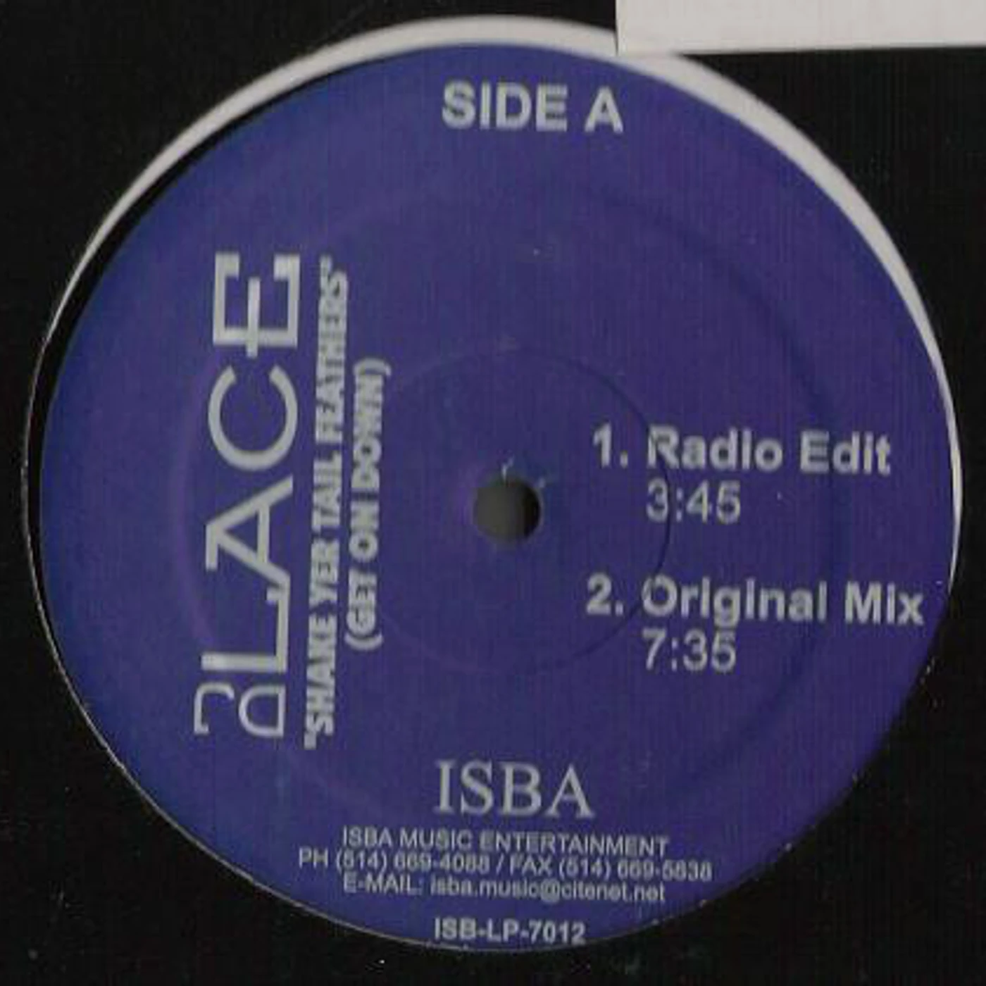 DJ Lace SHAKE YER TAIL FEATHERS (GET ON DOWN) Vinyl Record